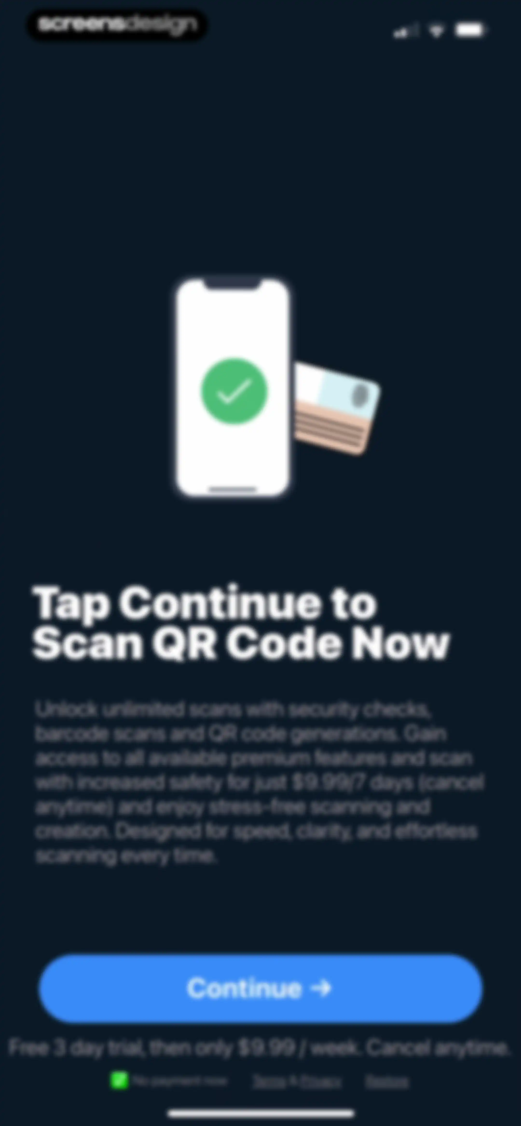 Scan QR Code Now screen 3