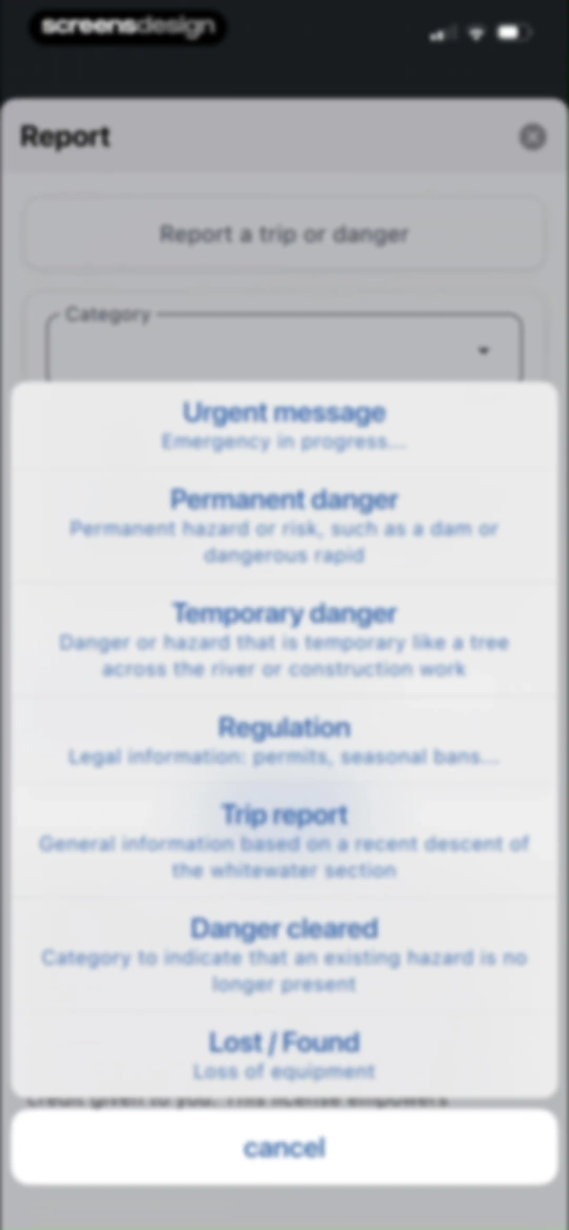RiverApp - River levels screen 48
