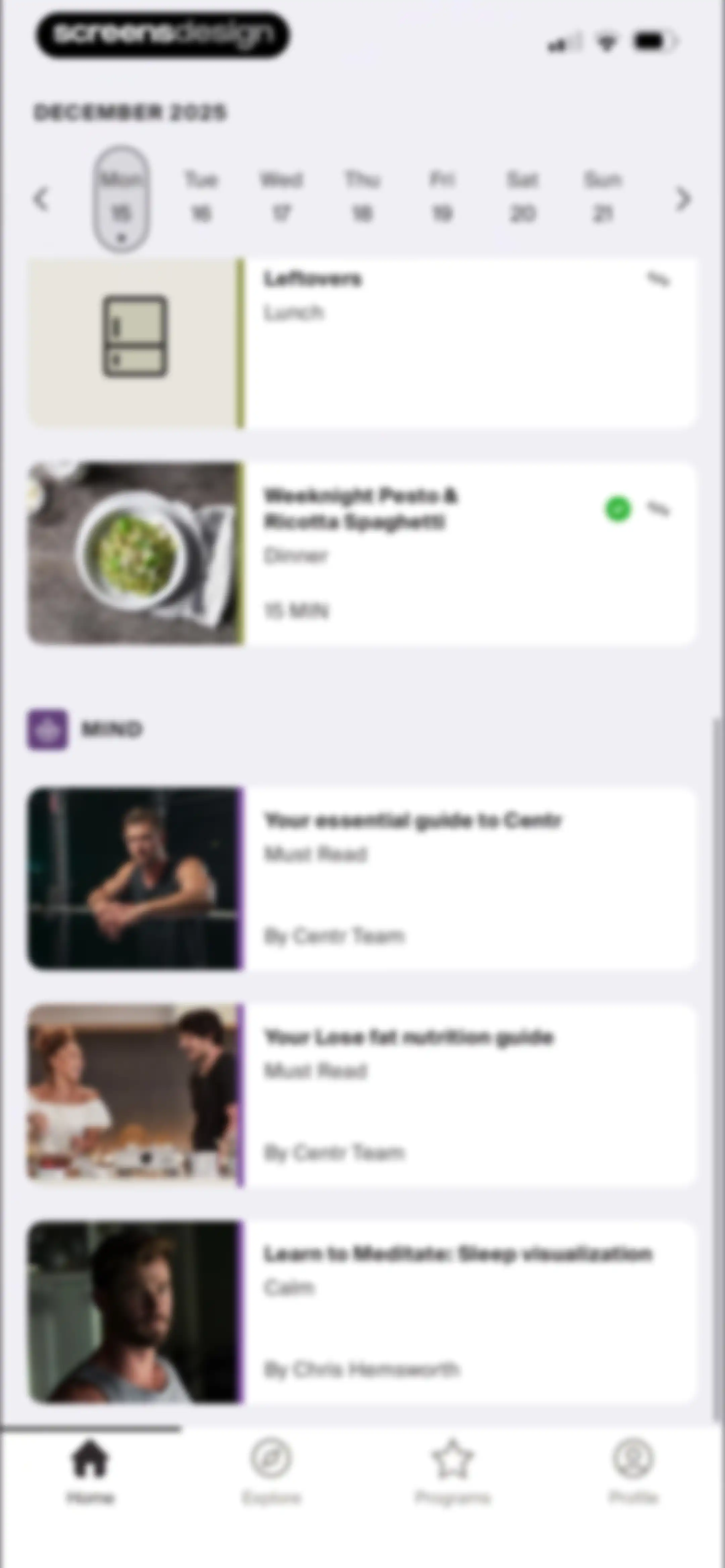 Centr: Strength & Fitness App screen 85