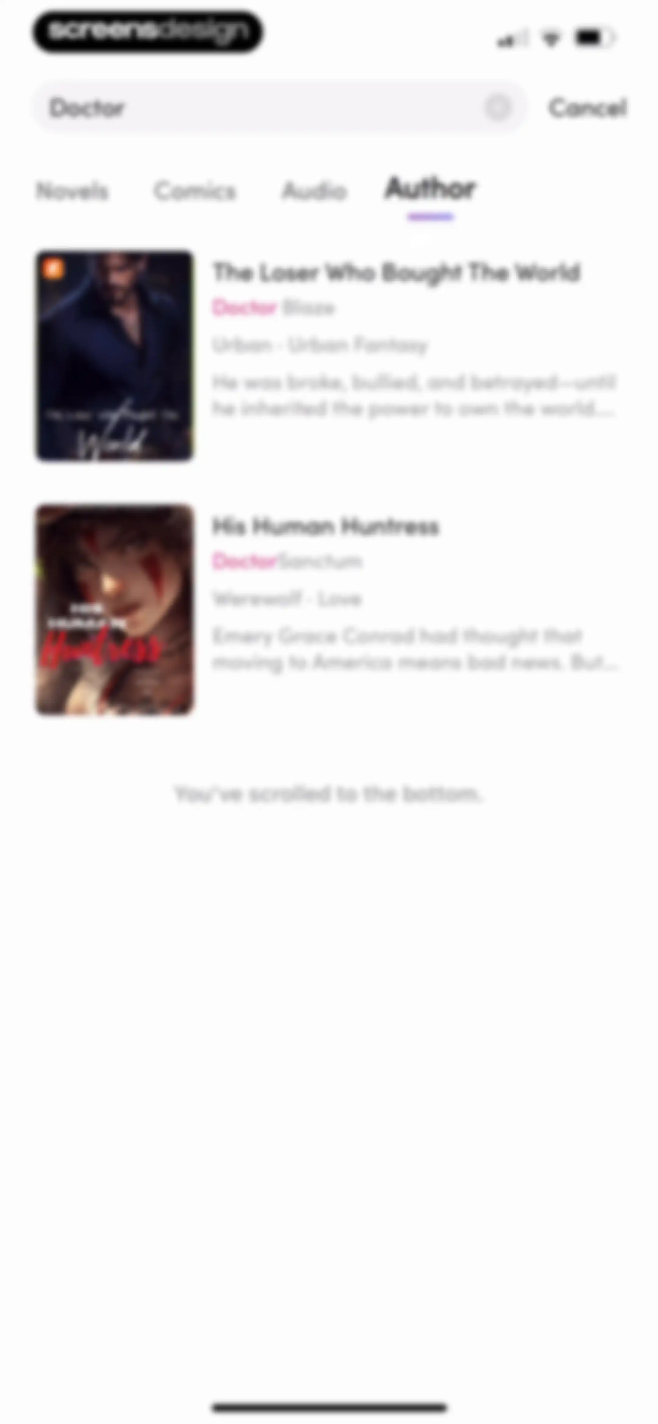 My Fiction: Stories & Novels screen 121