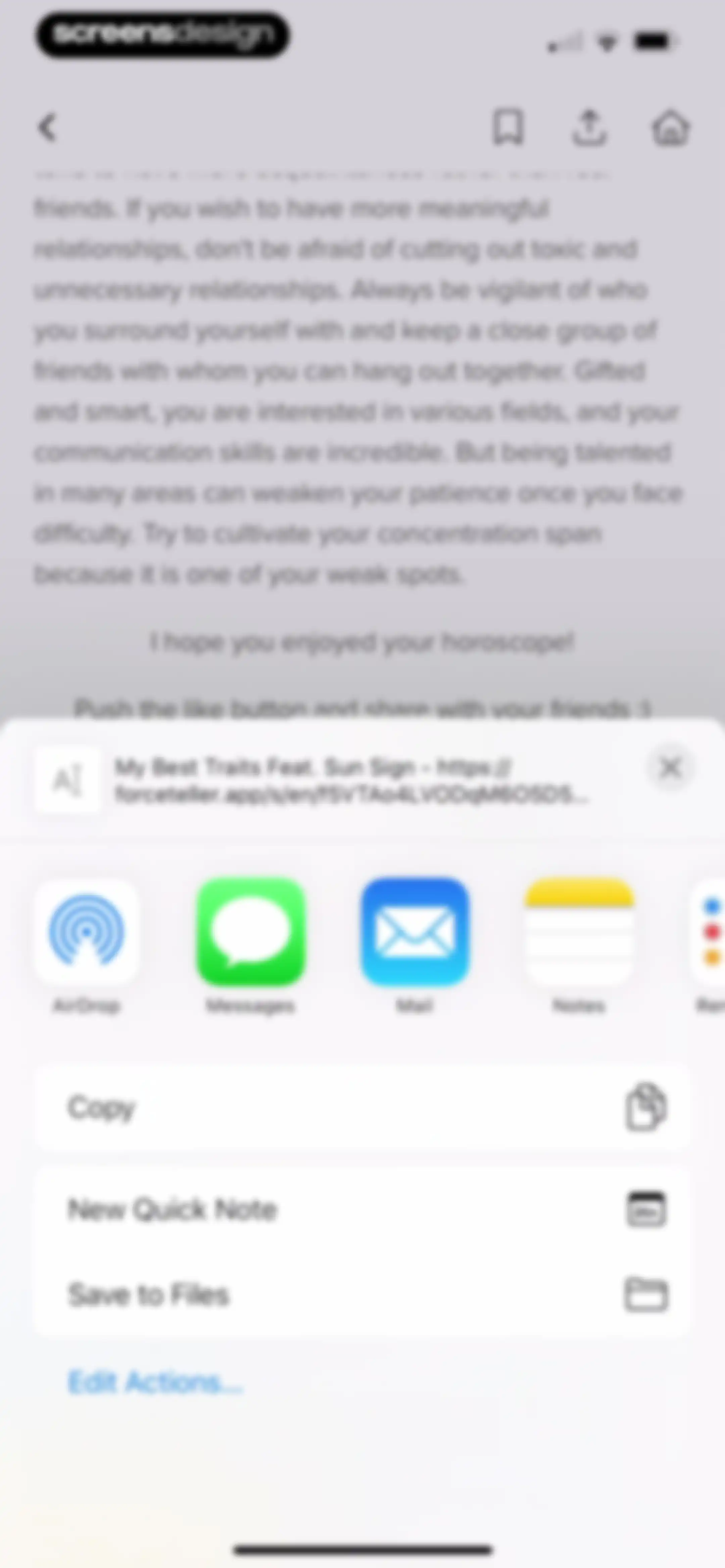FORCETELLER: Daily Horoscope screen 46