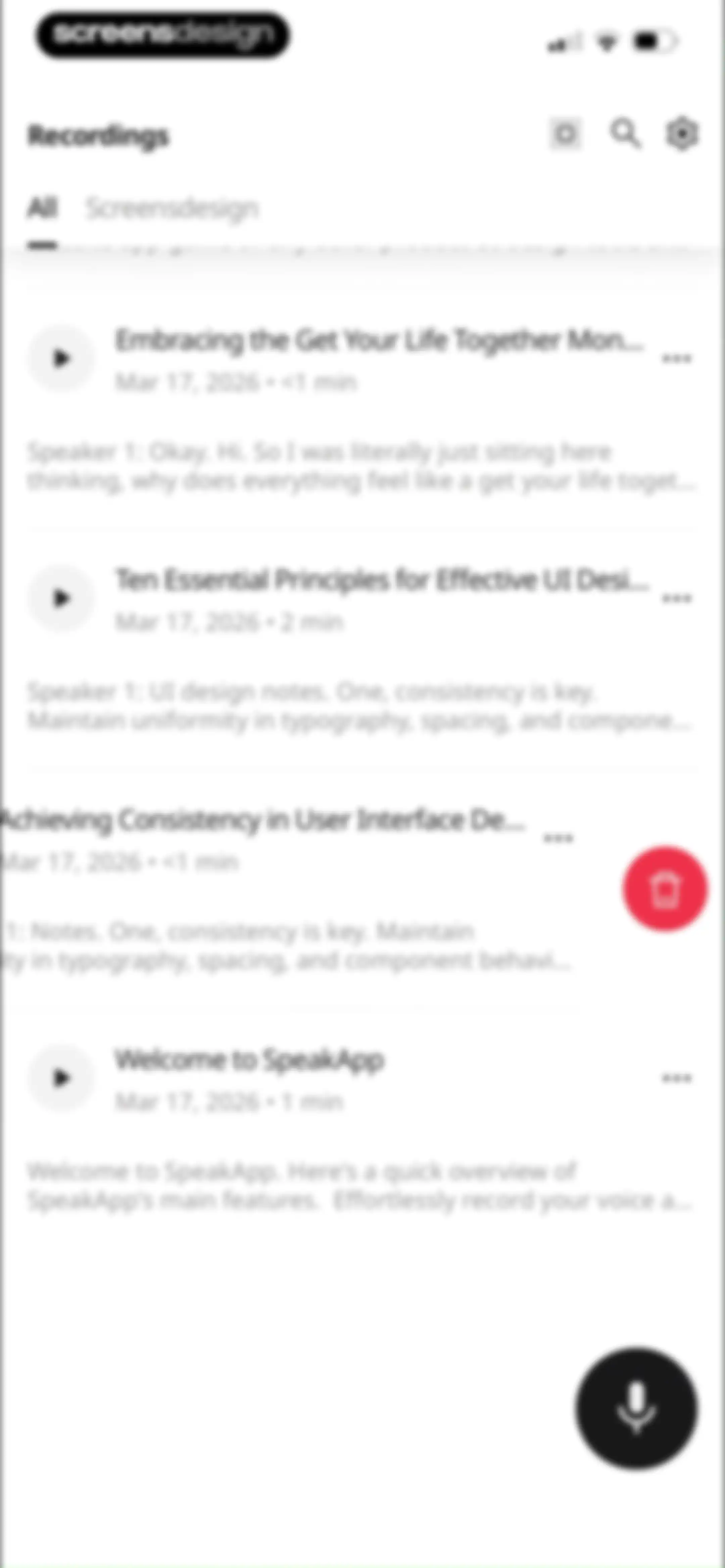 SpeakApp AI: Voice Notes screen 65