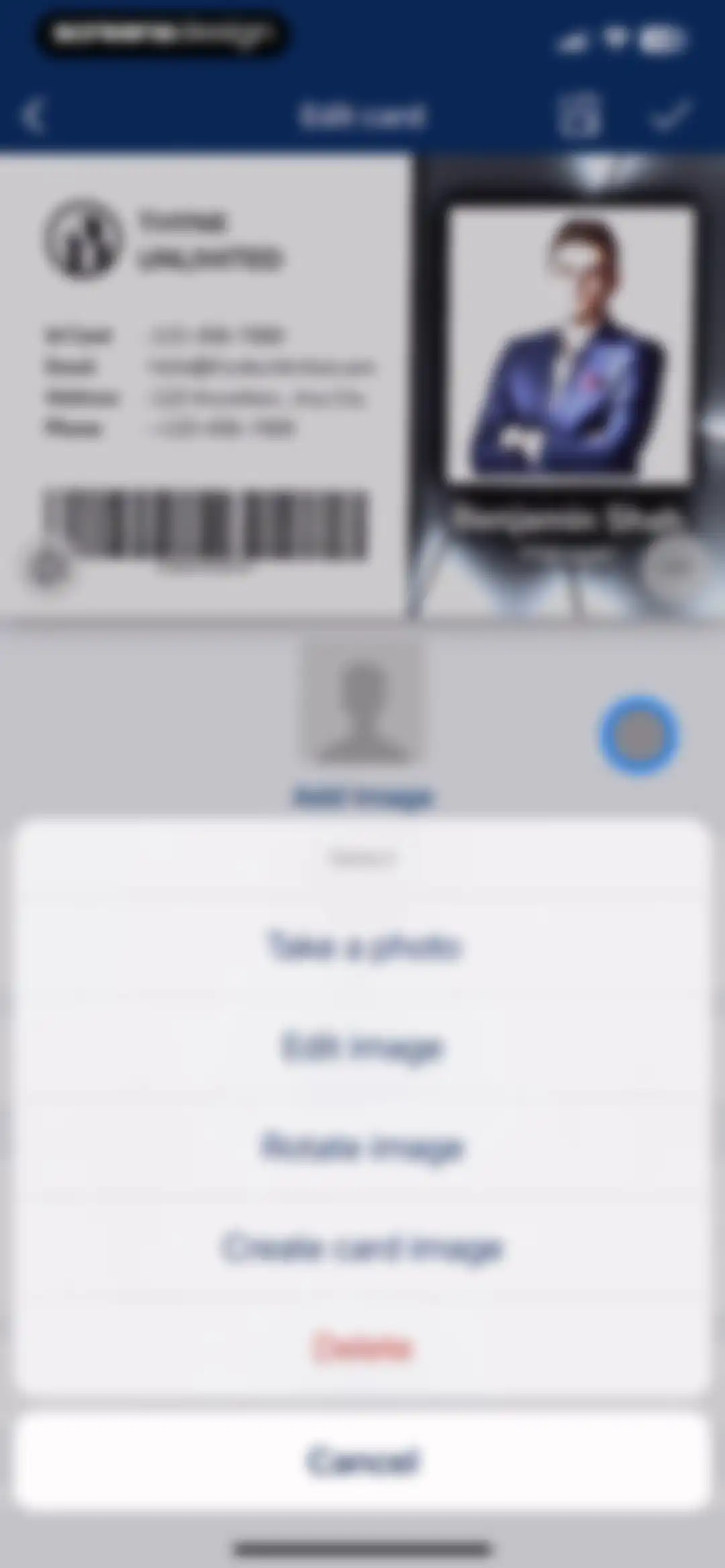 Business Card Reader screen 23