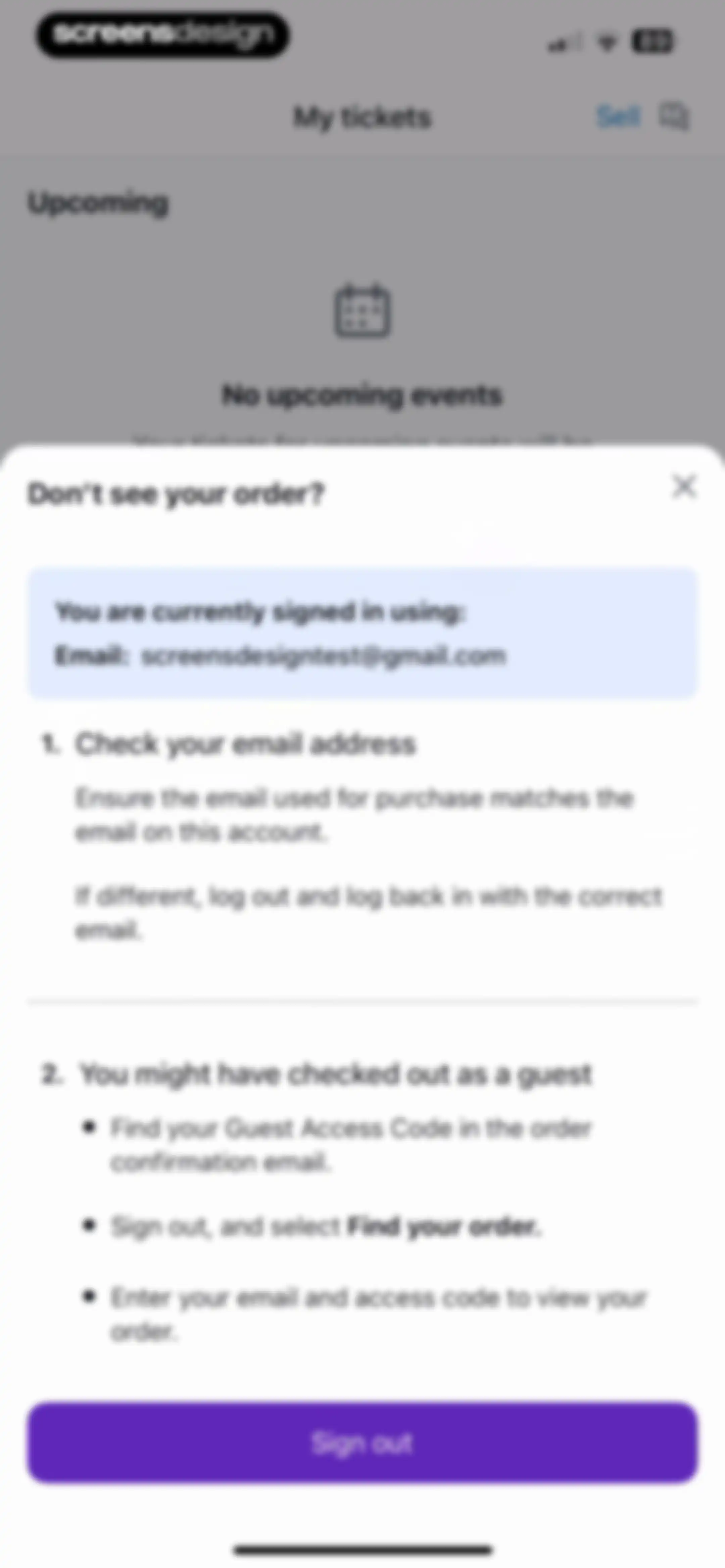 StubHub: Event Tickets screen 70