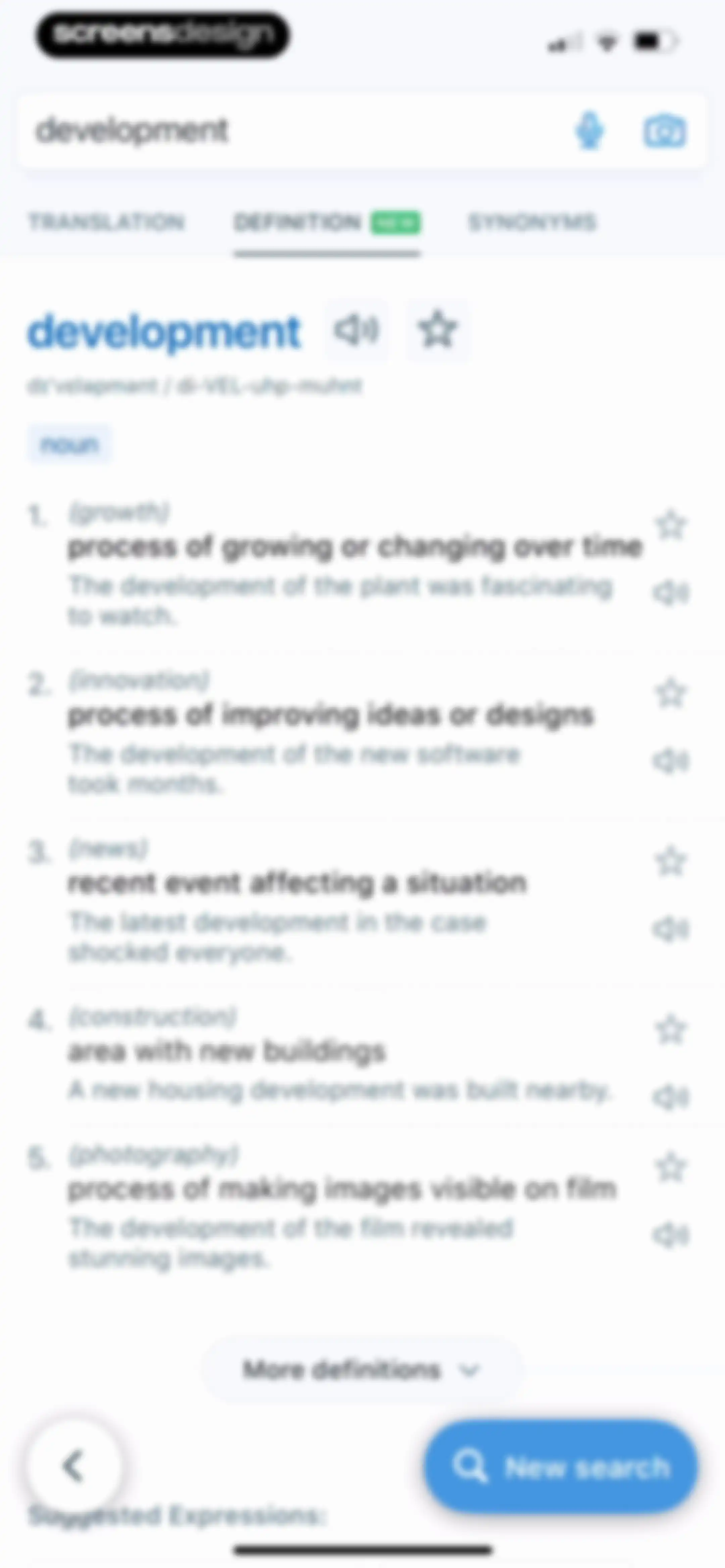 Reverso translate and learn screen 28