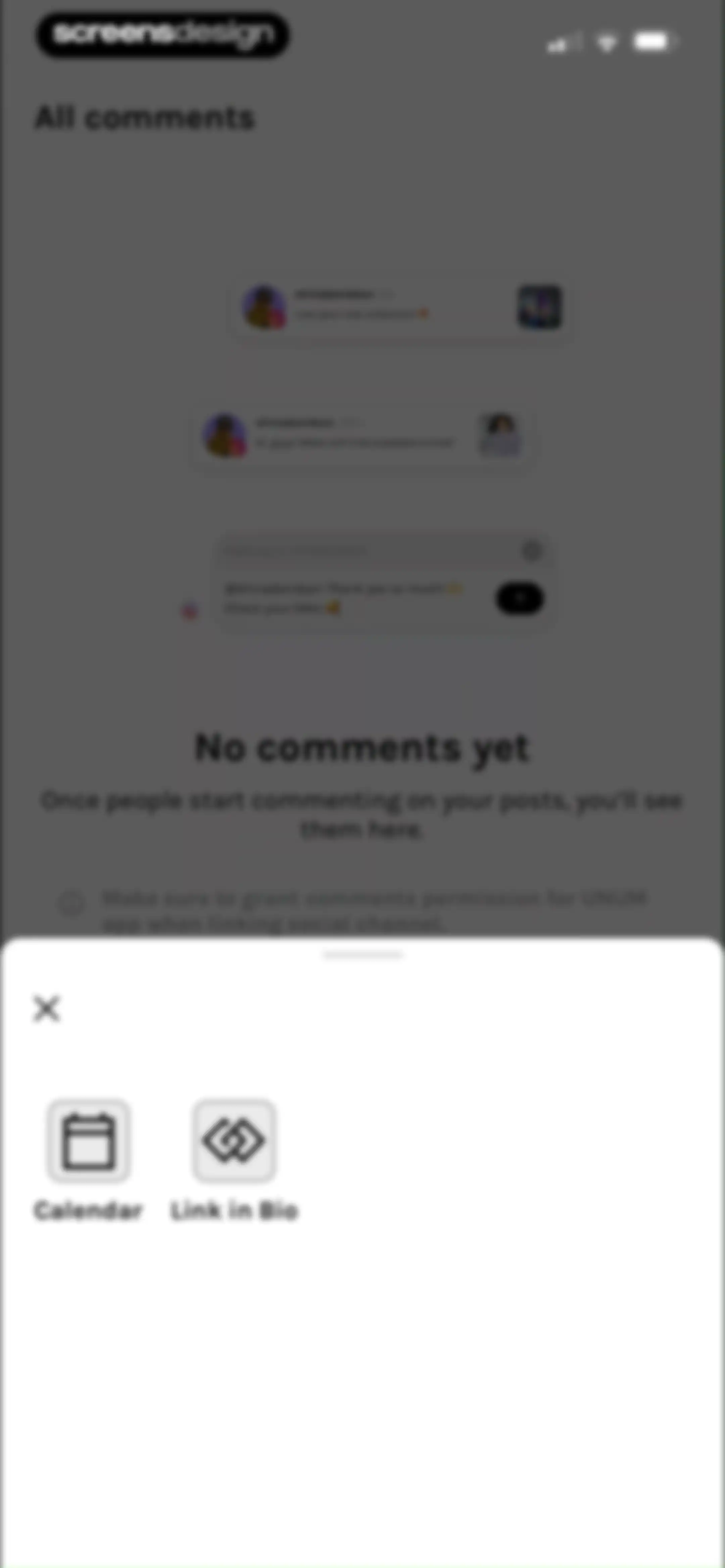 UNUM — Layout & Feed Preview screen 90