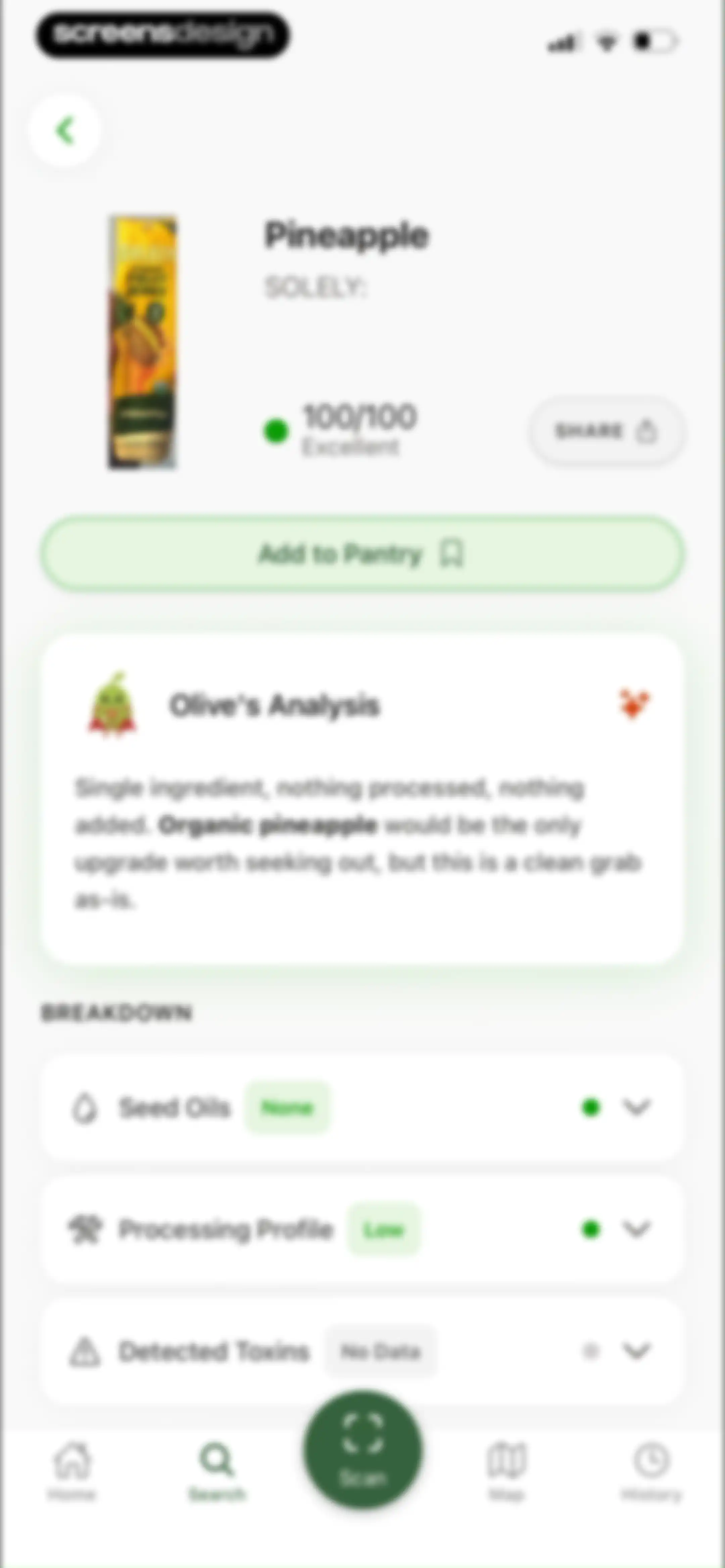 Olive: Food & Cosmetic Scanner screen 80