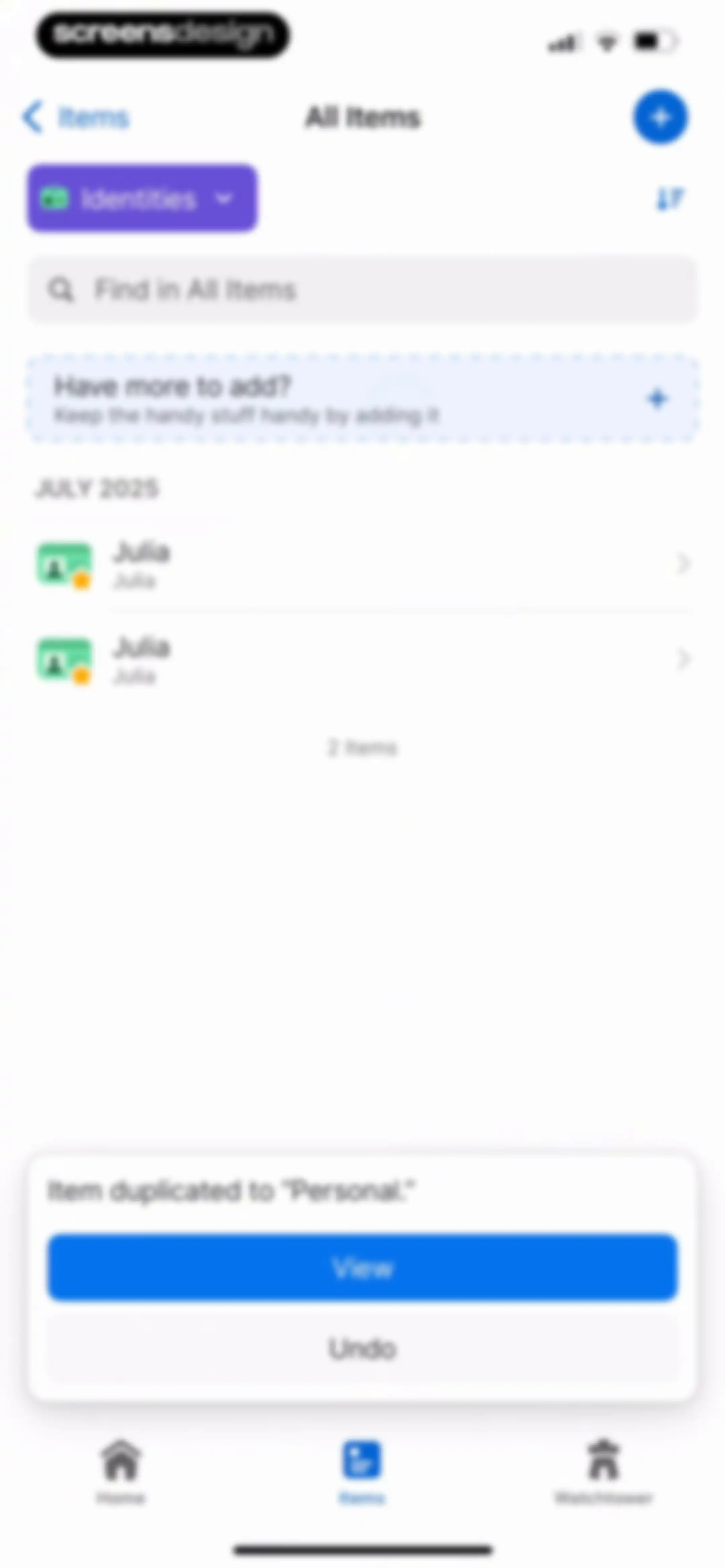 1Password: Password Manager screen 86