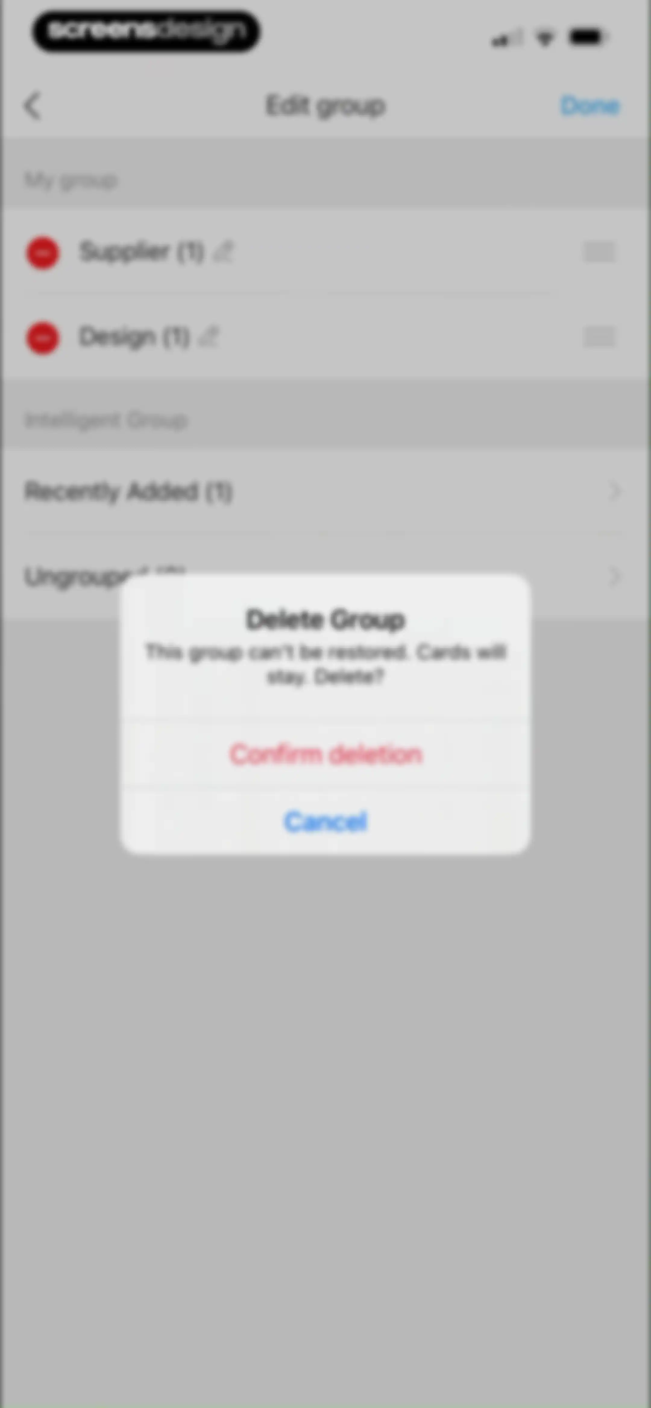 CamCard AI Business Assistant screen 119