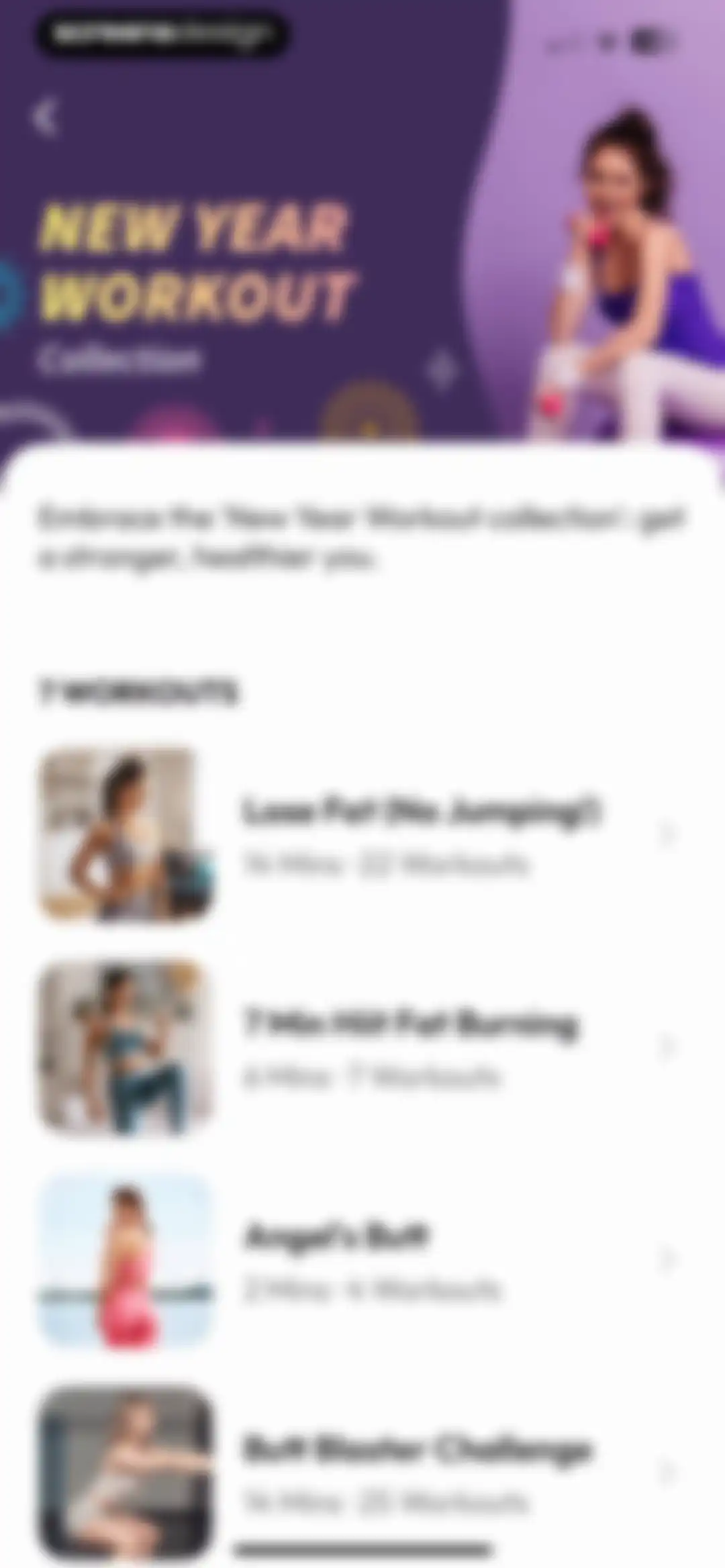 Workout for Women: Fit at Home screen 129