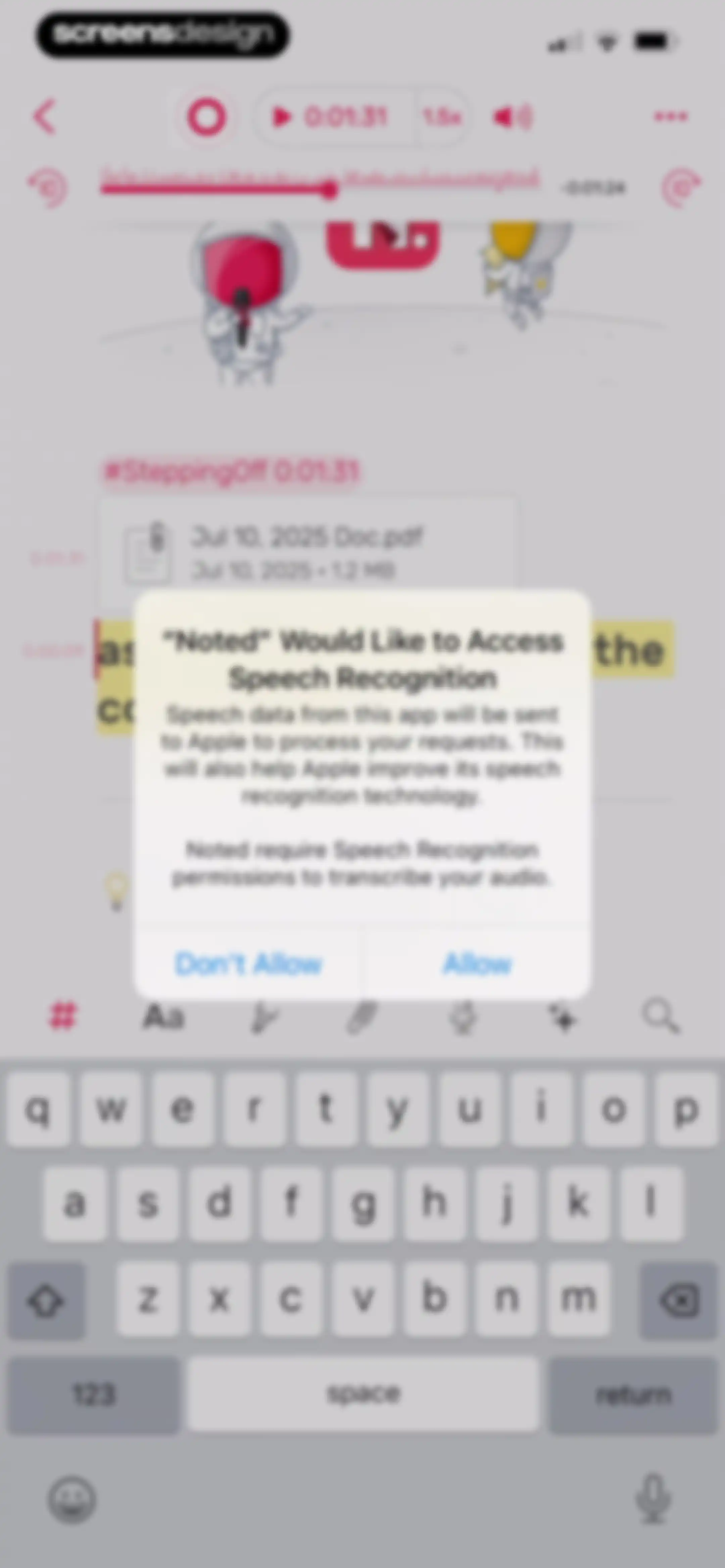 Noted: Record & AI Transcribe screen 38