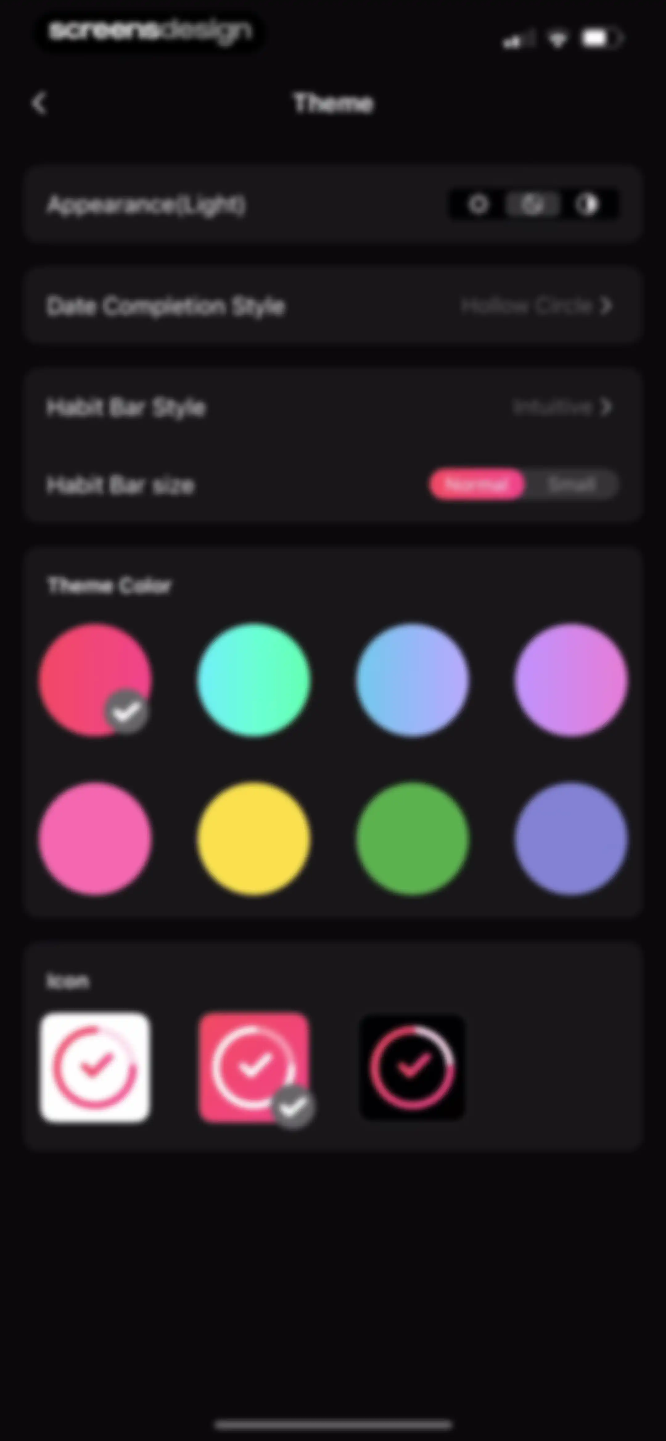 Habit Tracker screen 184
