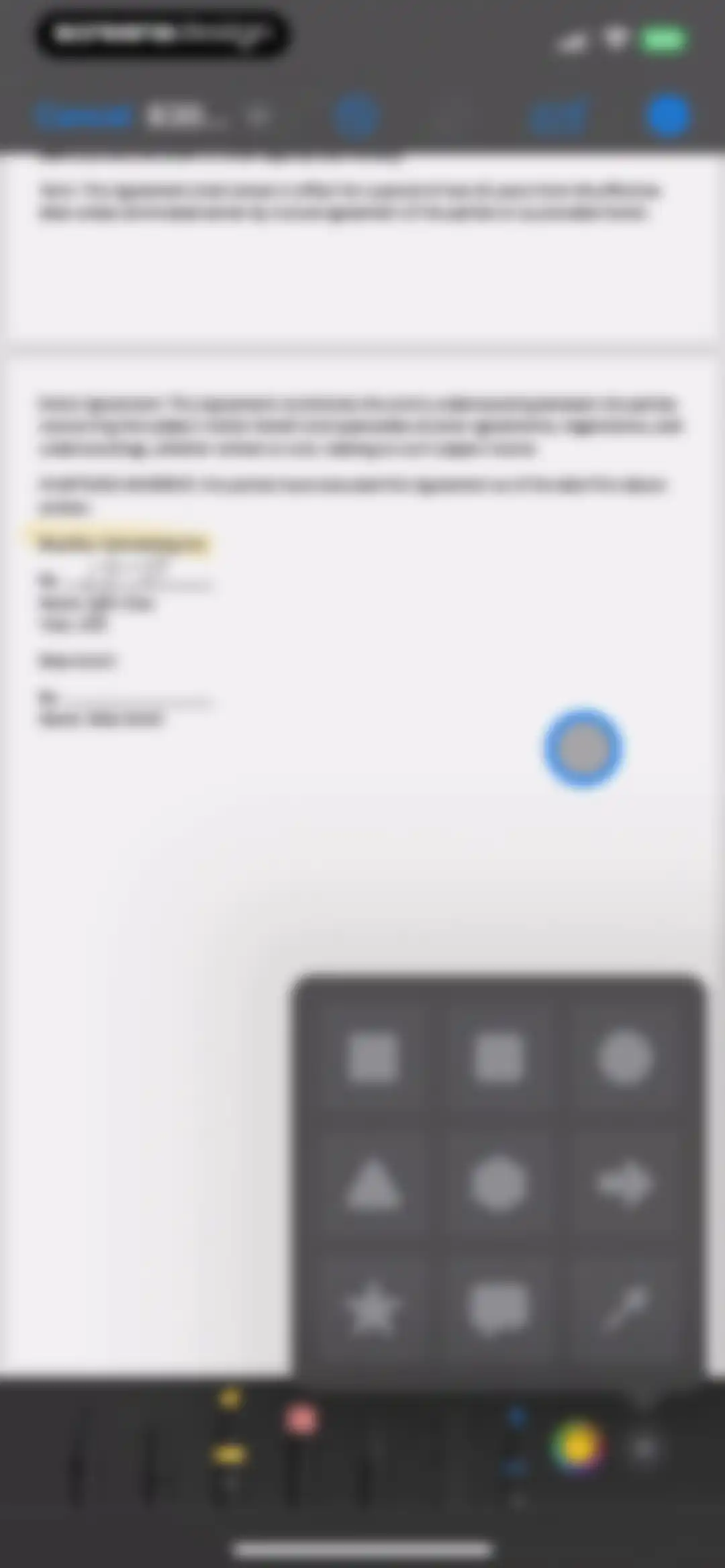 FAX from iPhone - Send Doc screen 25
