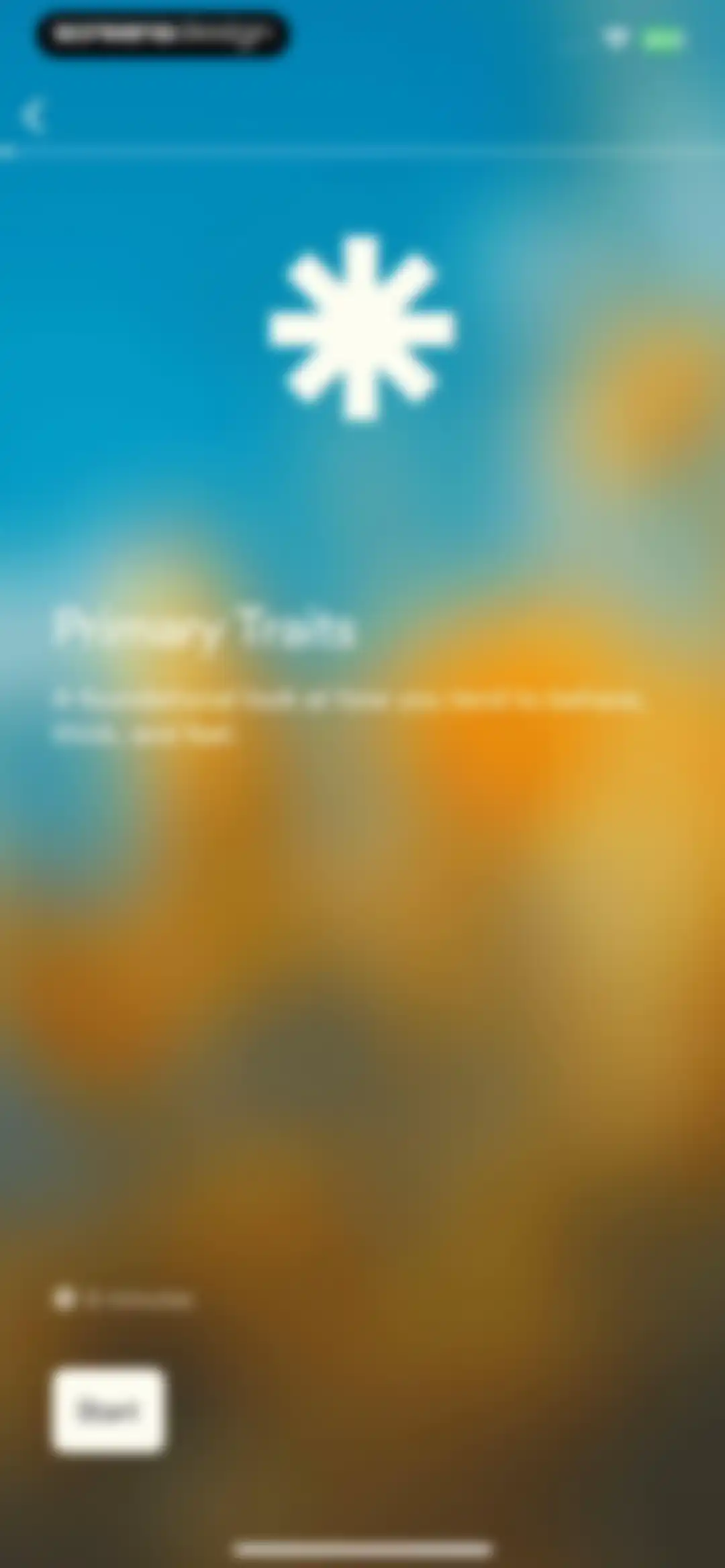 Dimensional: Personality Test screen 112
