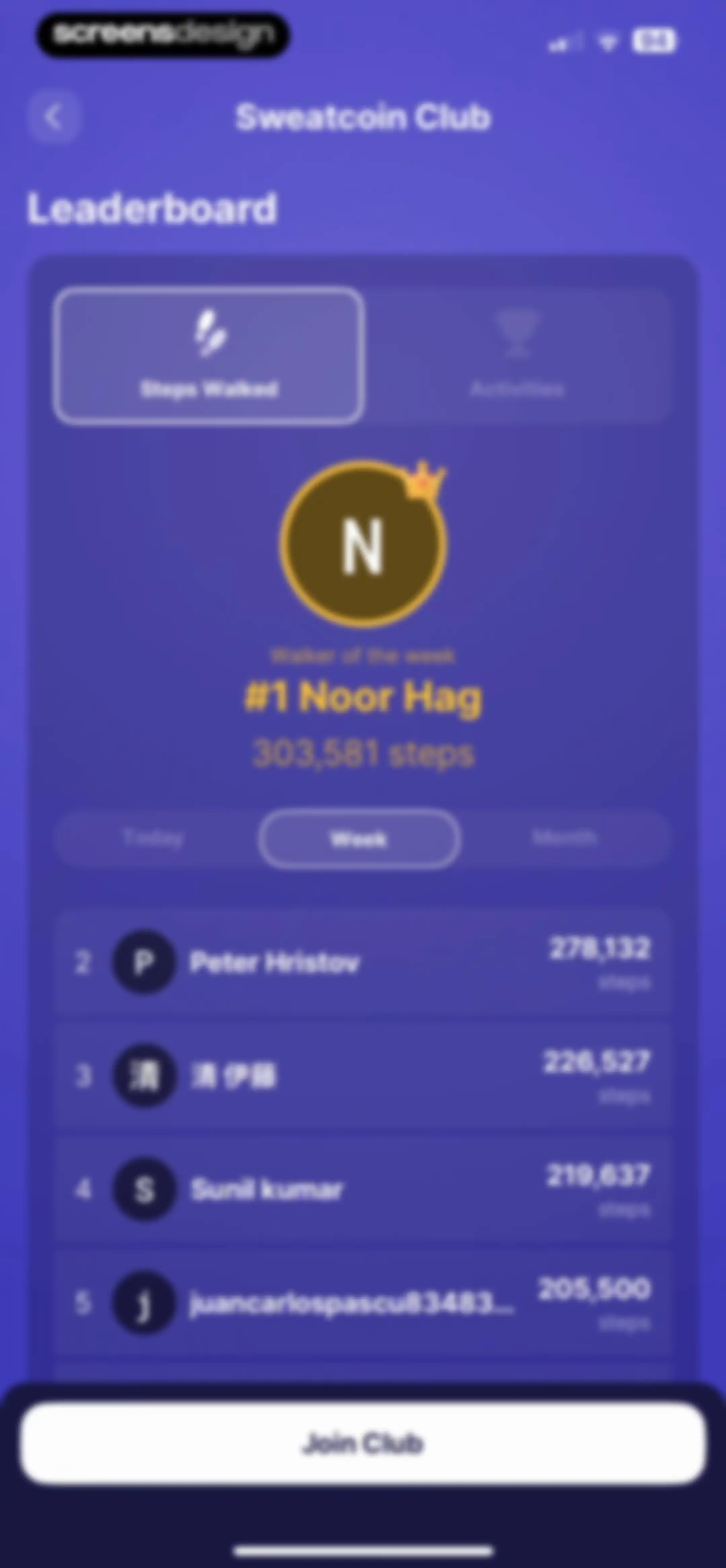 Sweatcoin Walking Step Counter screen 119