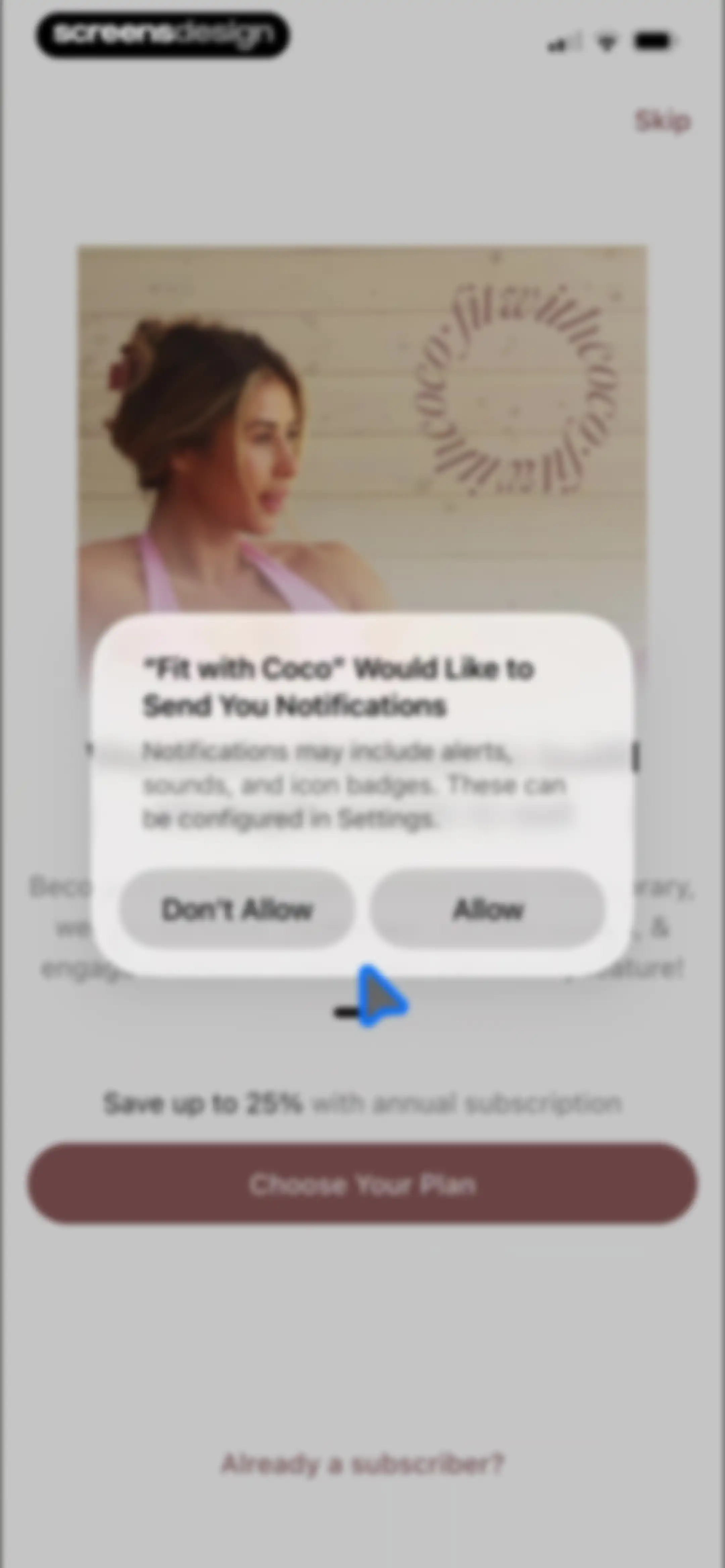 Fit with Coco screen 2