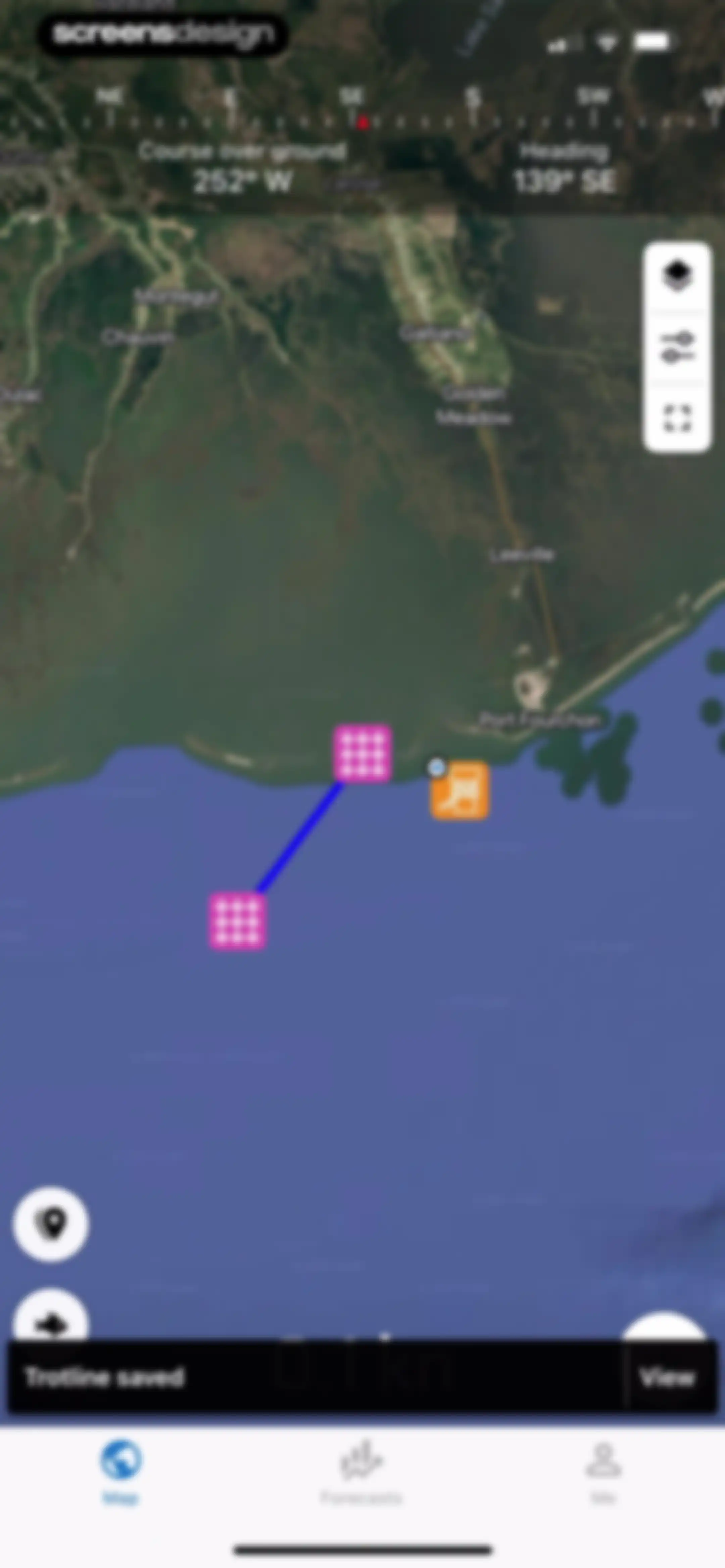 Fishing Points: Map & Forecast screen 39