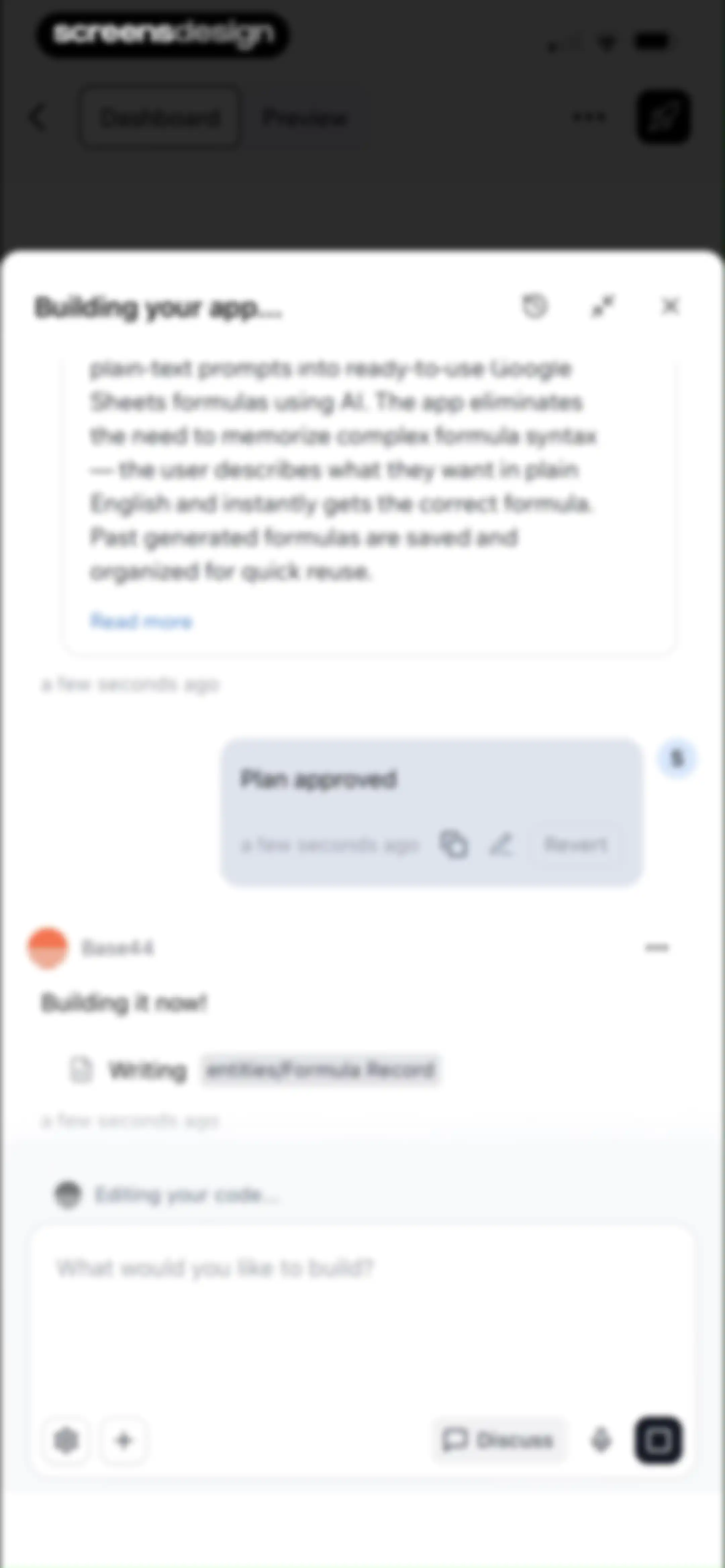 Base44: Build with AI screen 55