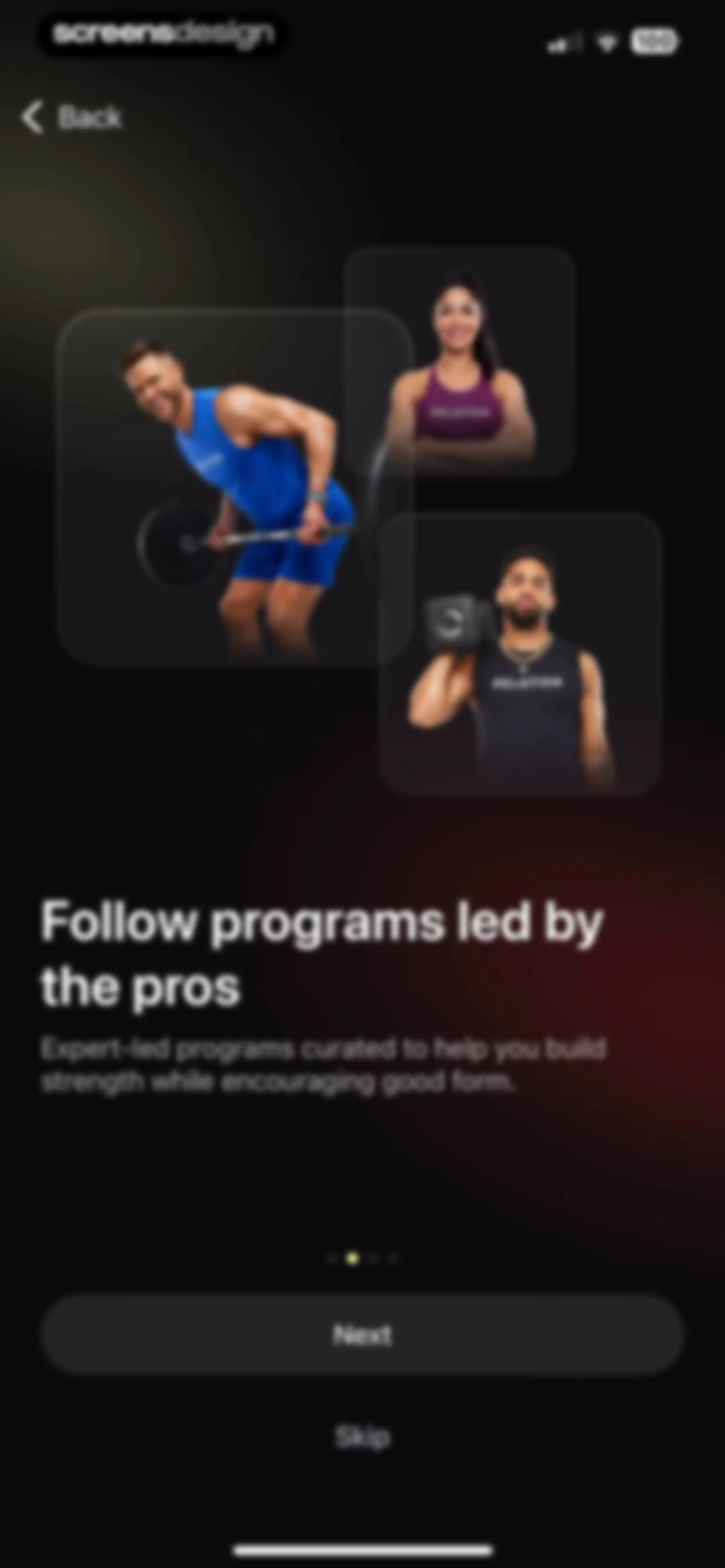 Peloton Strength+ screen 7
