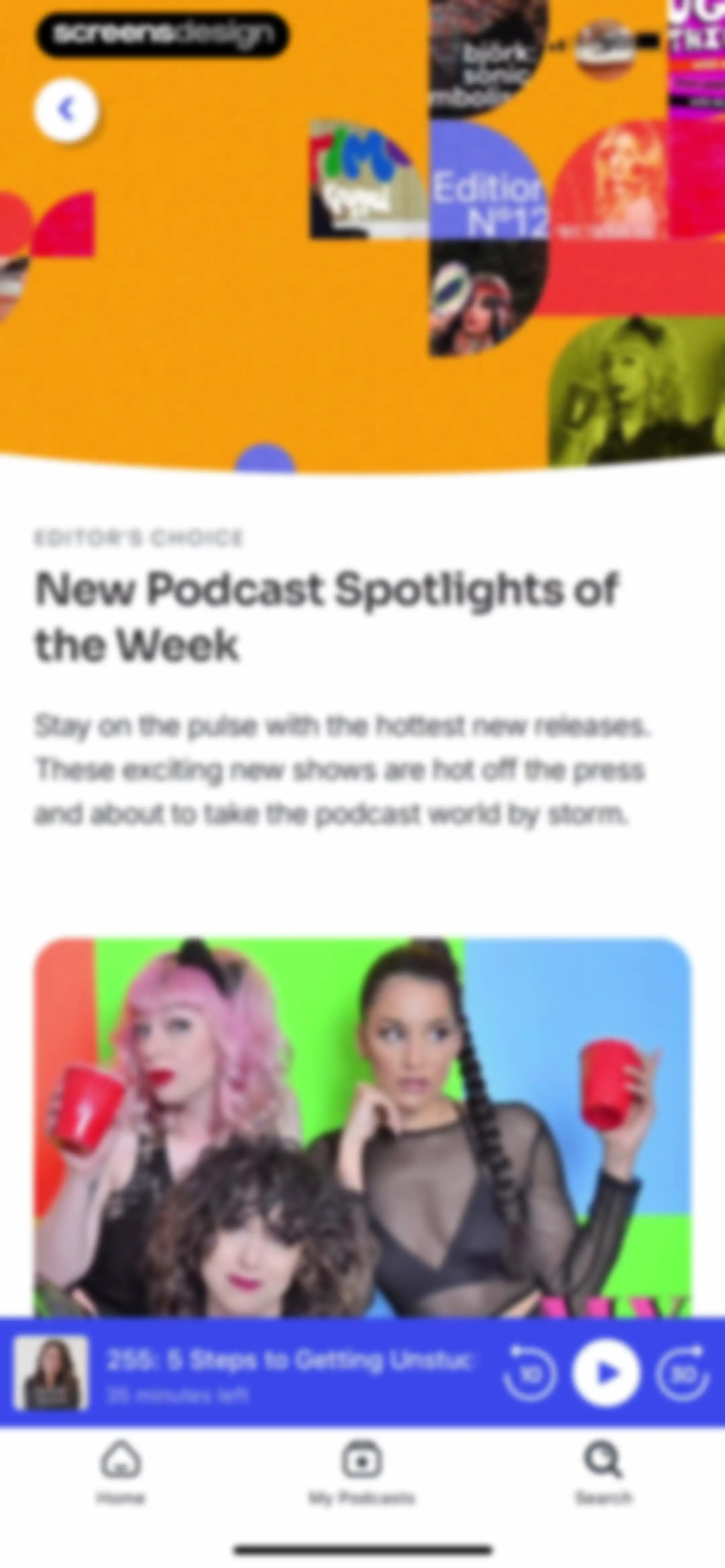 Podcast App screen 88