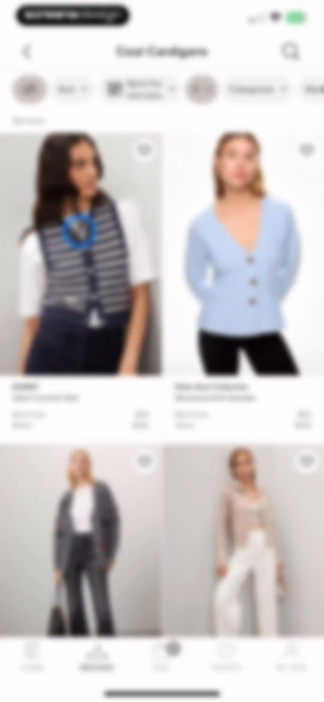Rent the Runway (RTR) screen 72