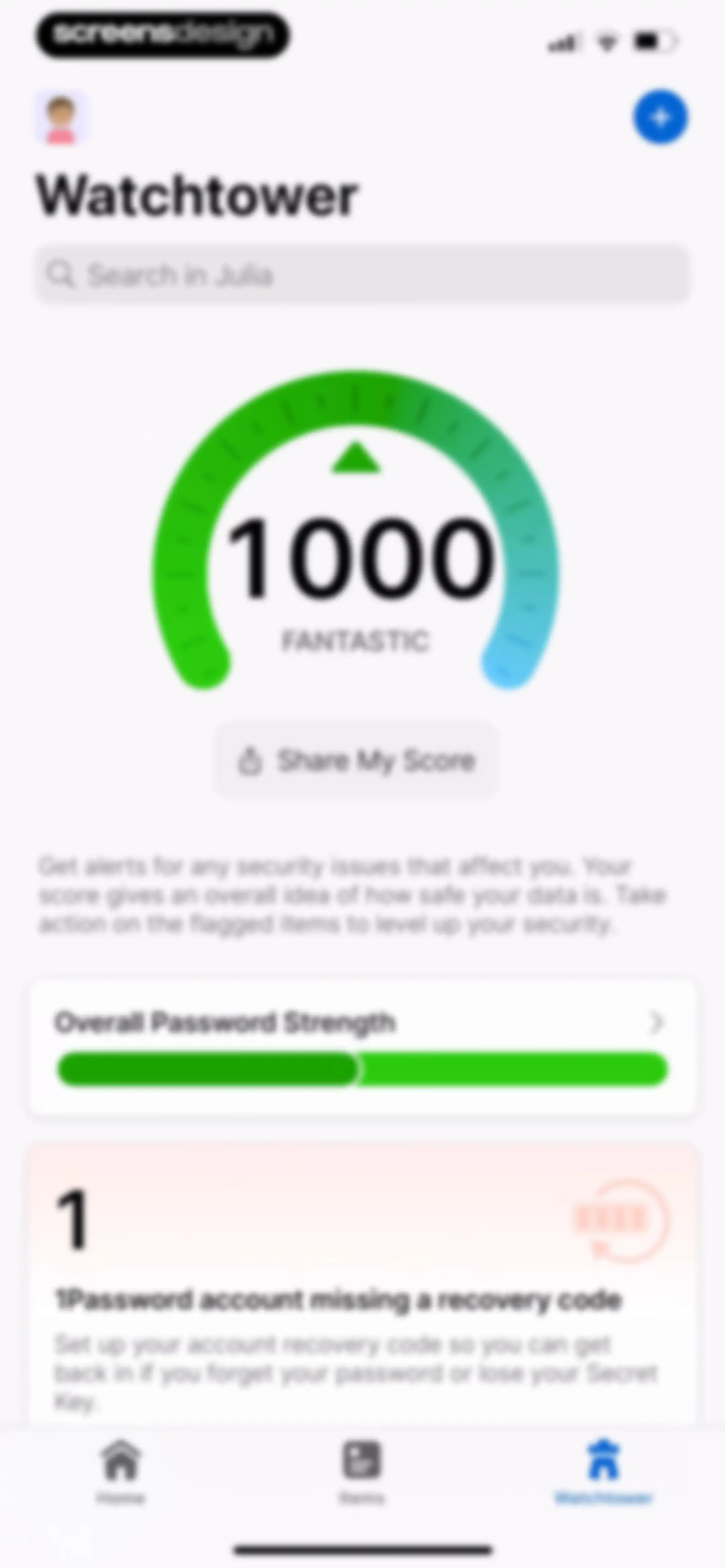 1Password: Password Manager screen 124