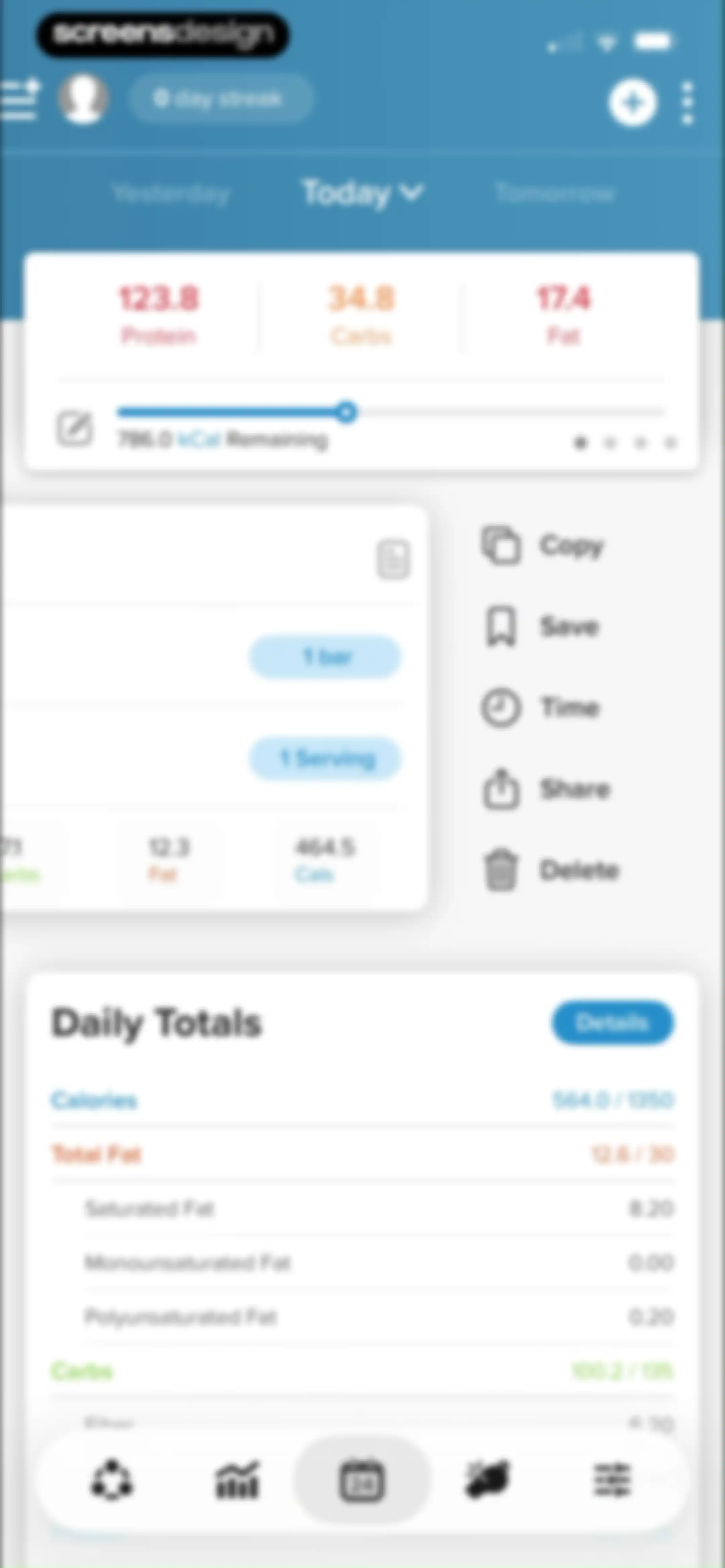 My Macros+ | Macro Tracker screen 104