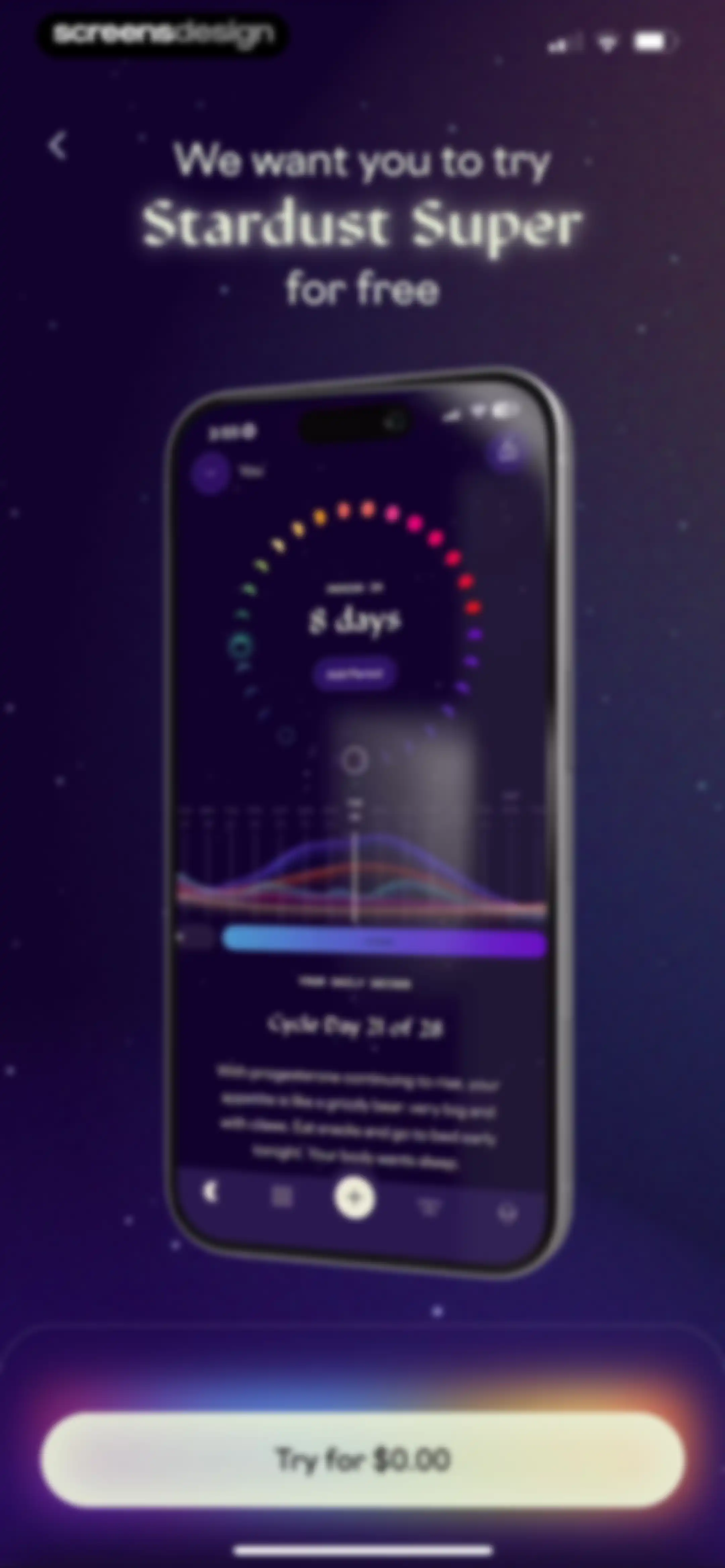Stardust Period Tracker screen 19
