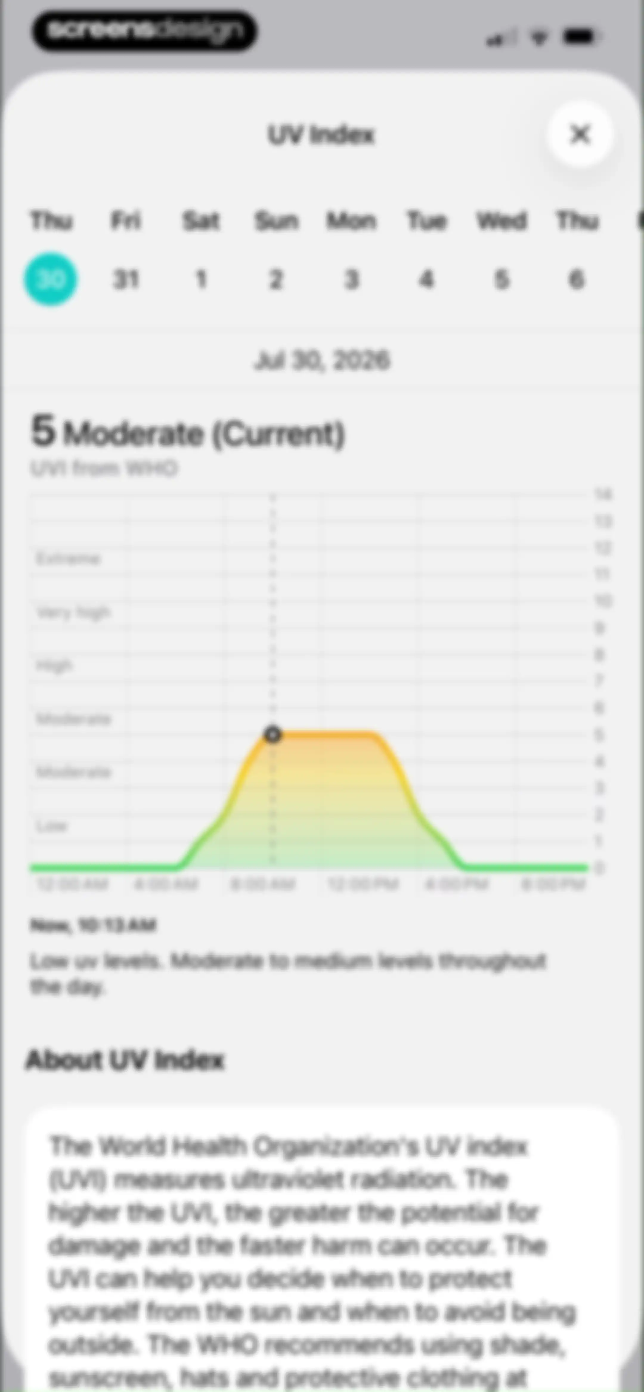 SunSafe: UV Index & Tanning screen 25
