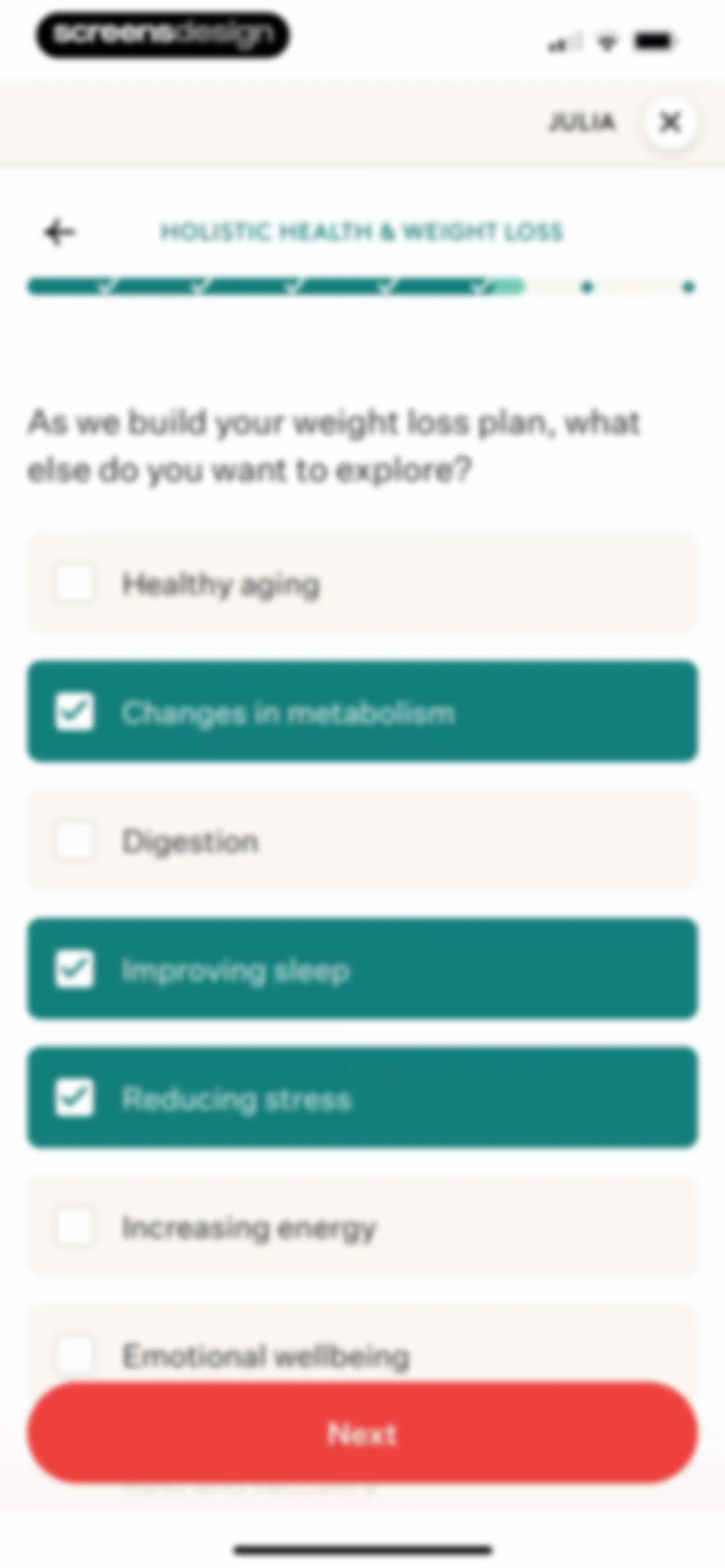 Noom Weight Loss, Food Tracker screen 73