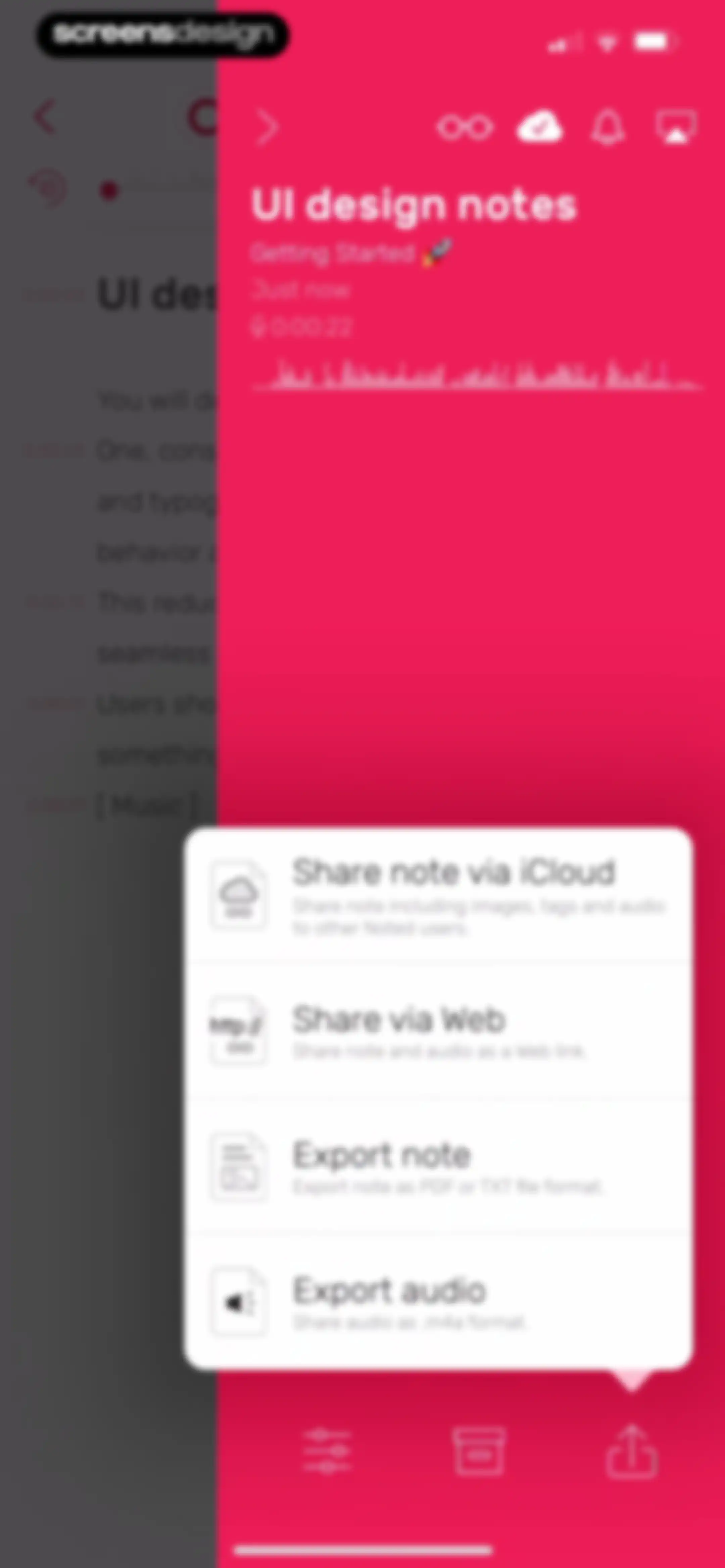 Noted: Record & AI Transcribe screen 69