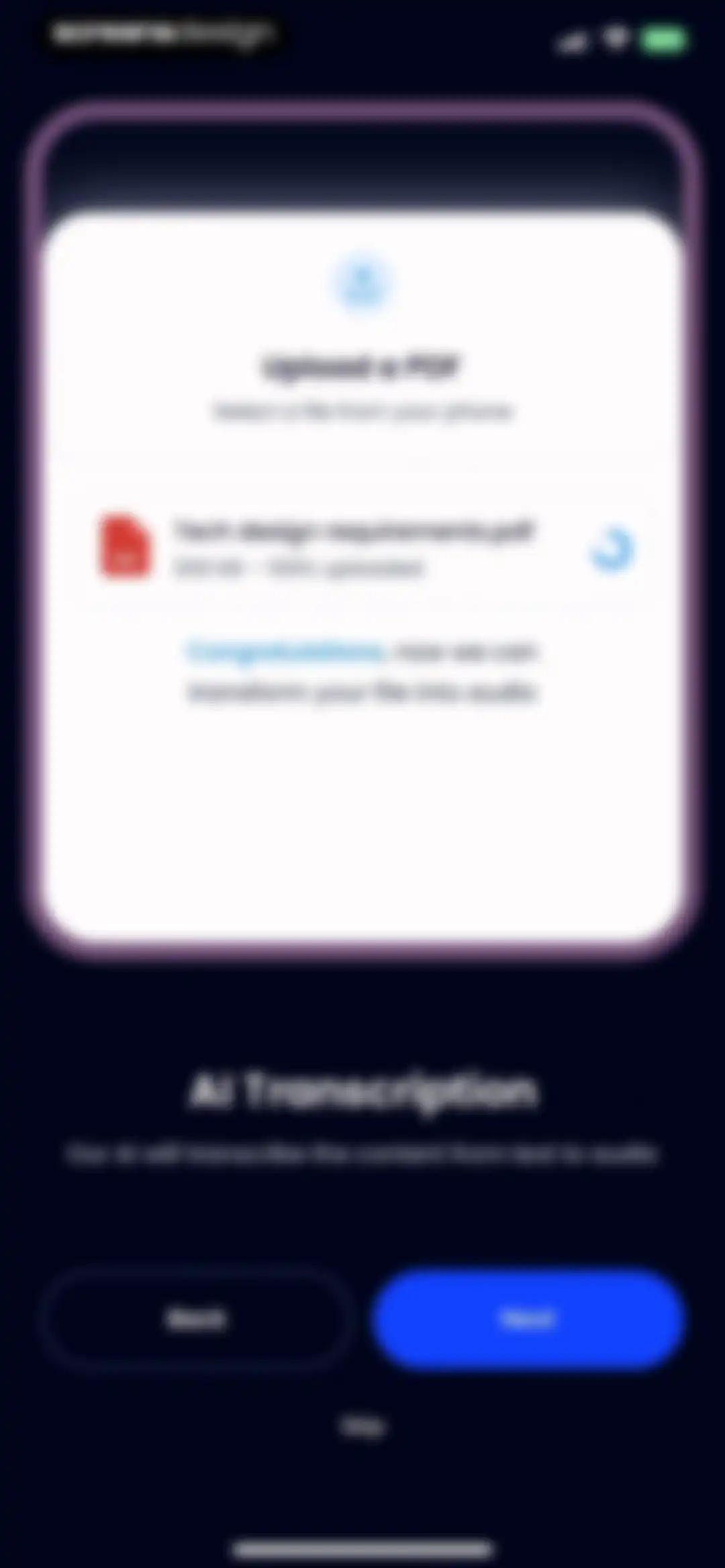 Listening: Text to Speech screen 7