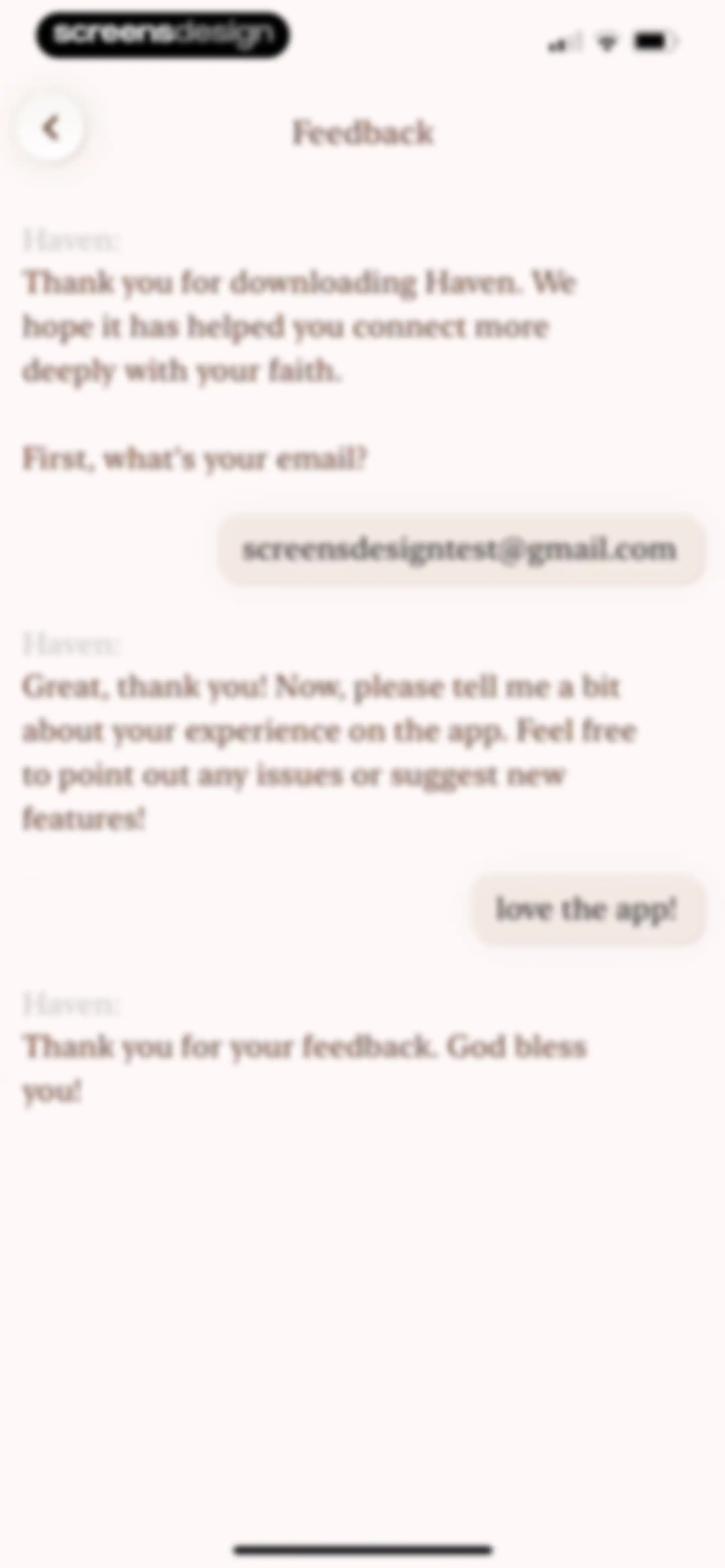 Haven - Bible Chat screen 82