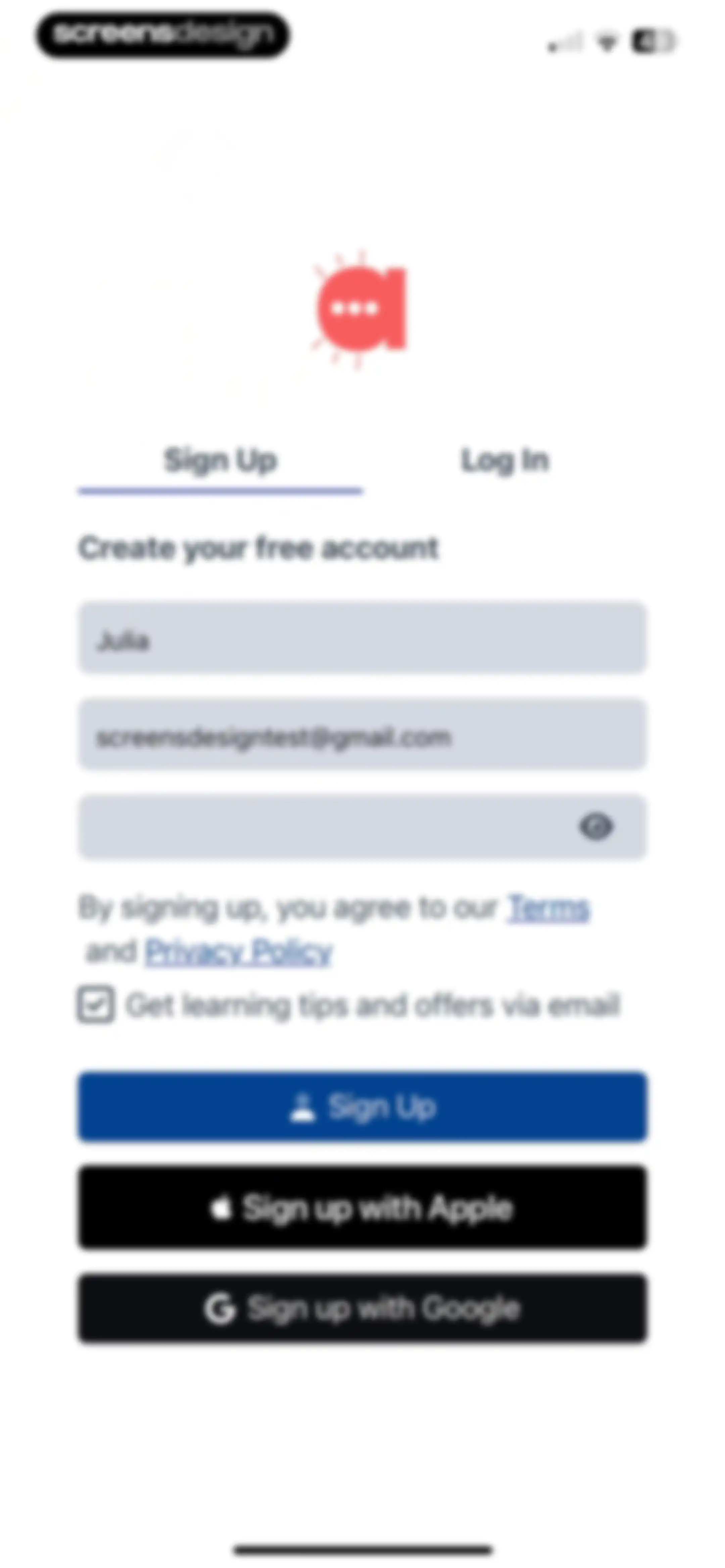 Langua: AI language learning screen 3