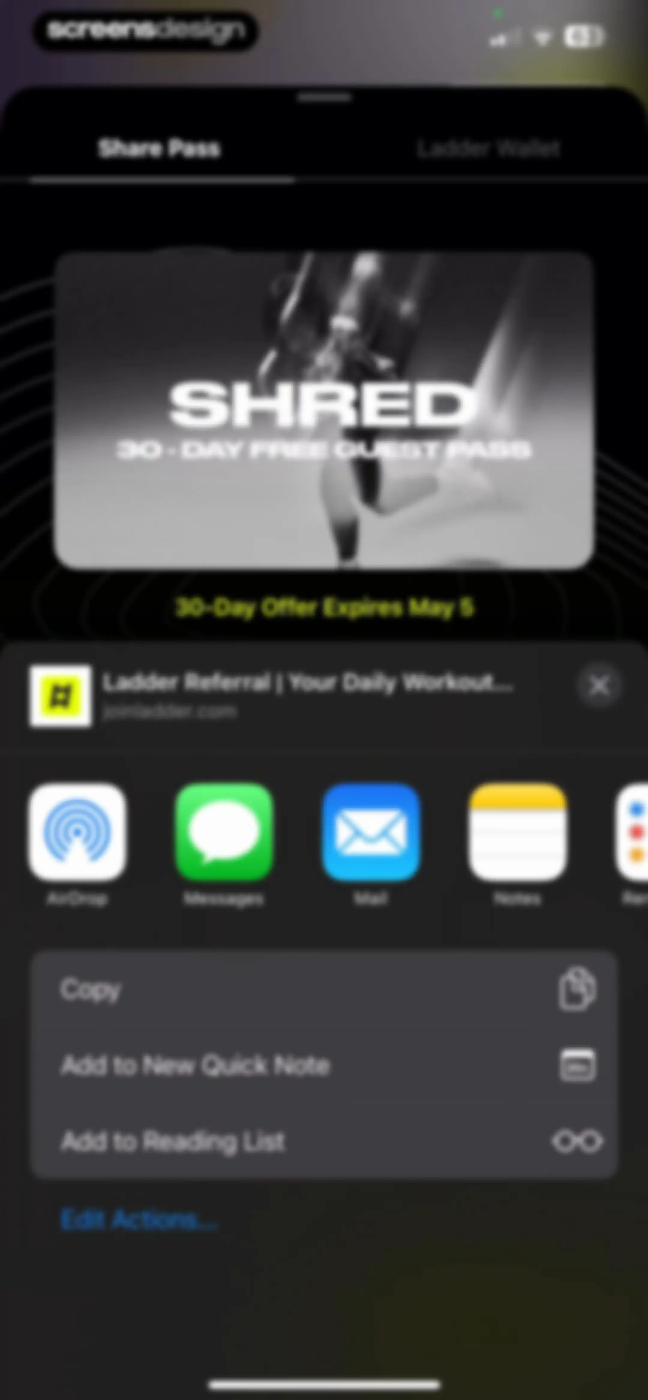 LADDER Strength Training Plans screen 108