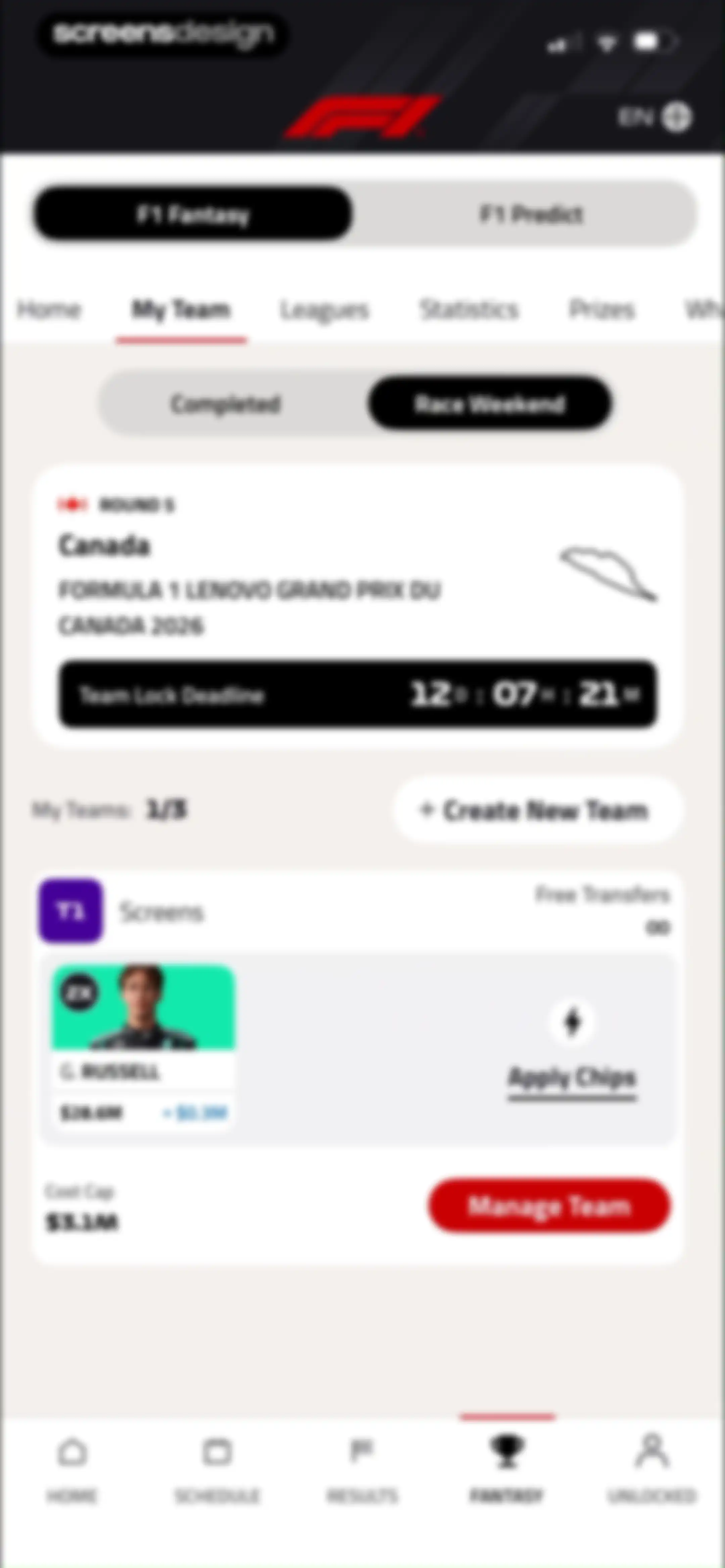 Formula 1® screen 107