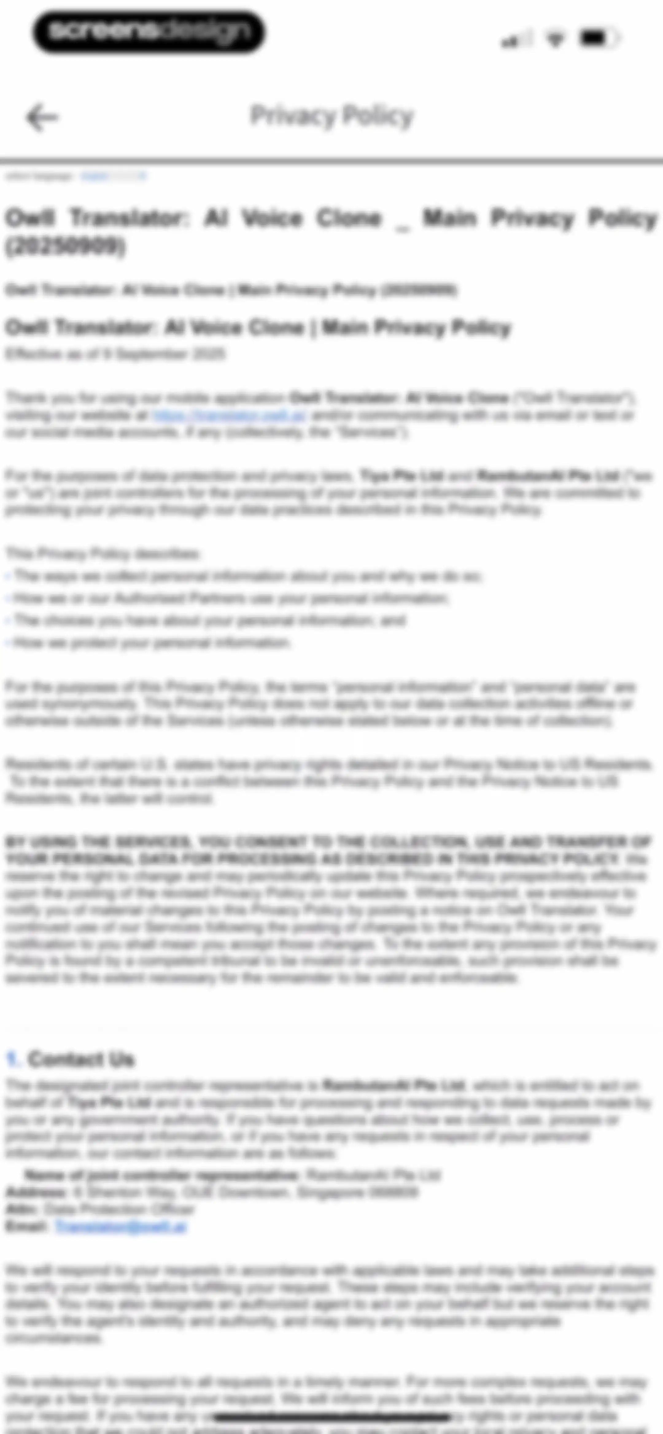 Owll Translator：AI Voice Clone screen 70