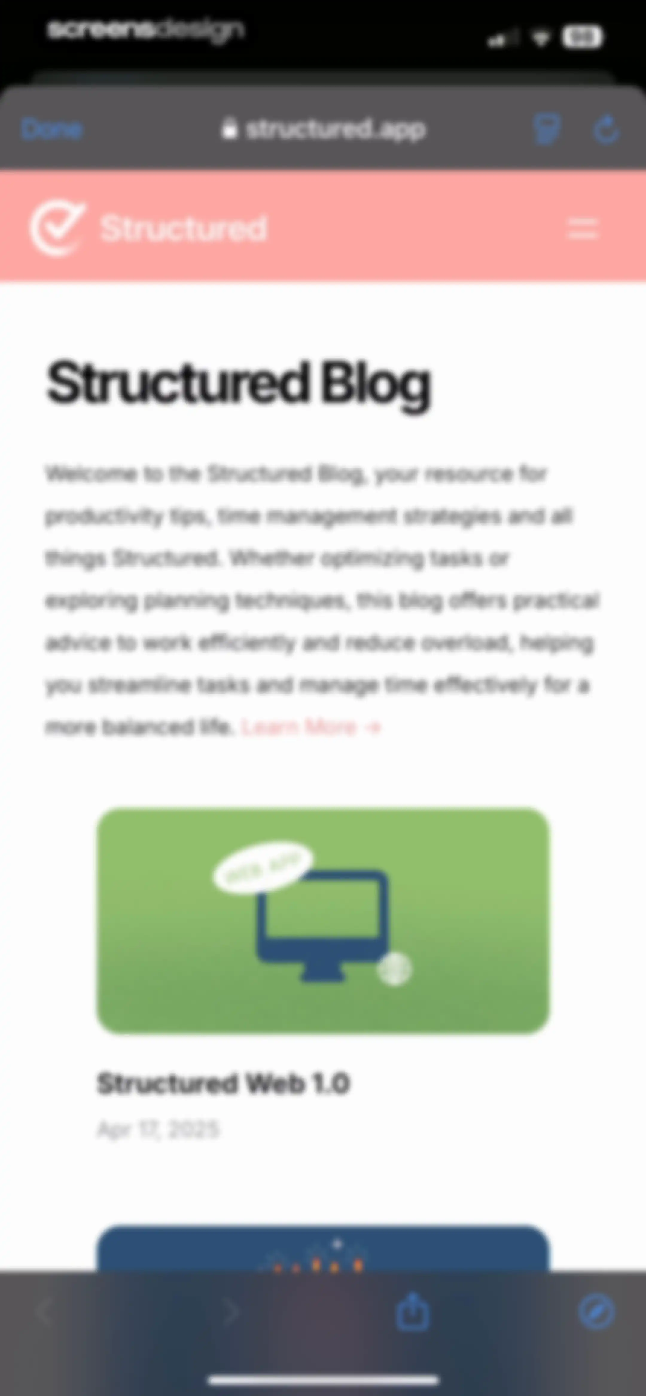 Structured: Daily Planner Todo screen 102