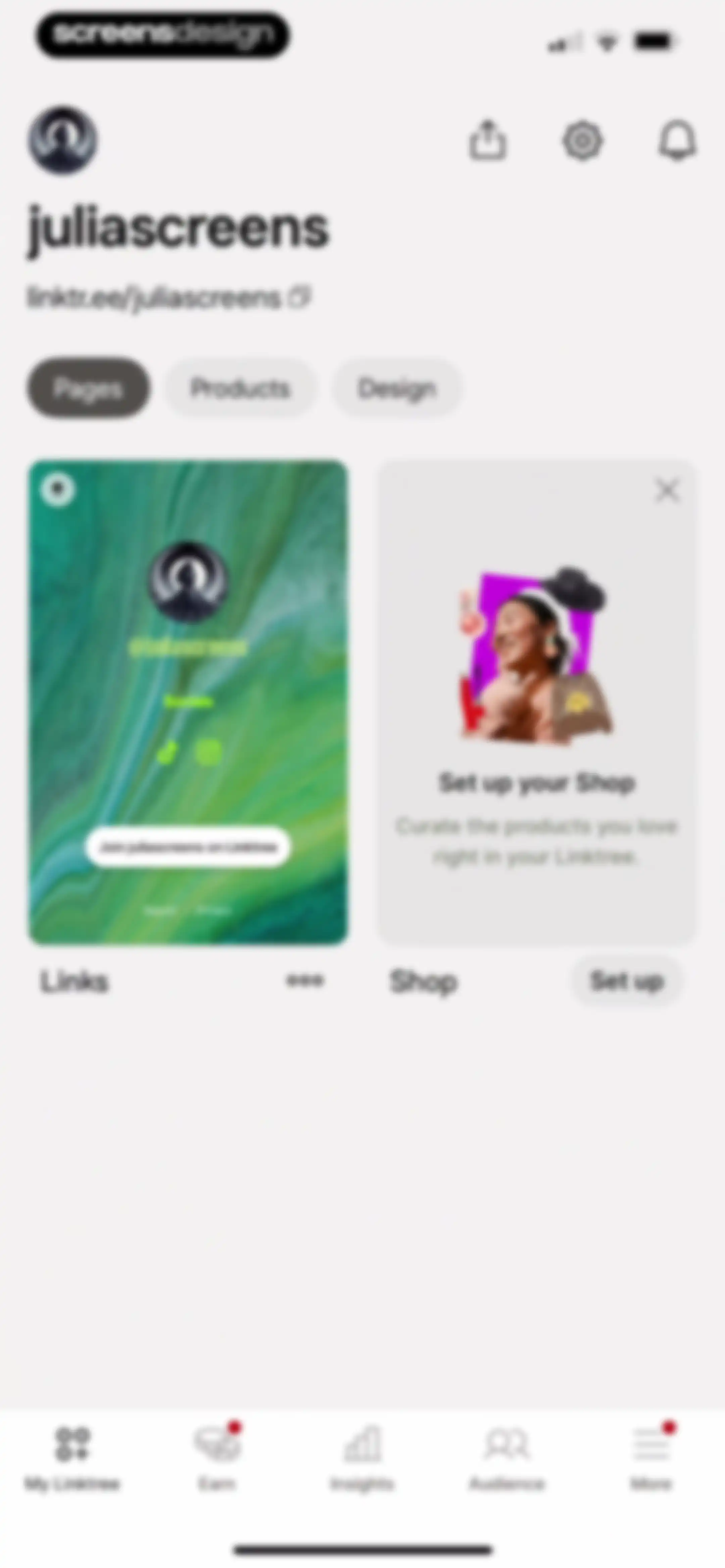 Linktree: Link in Bio Creator screen 91