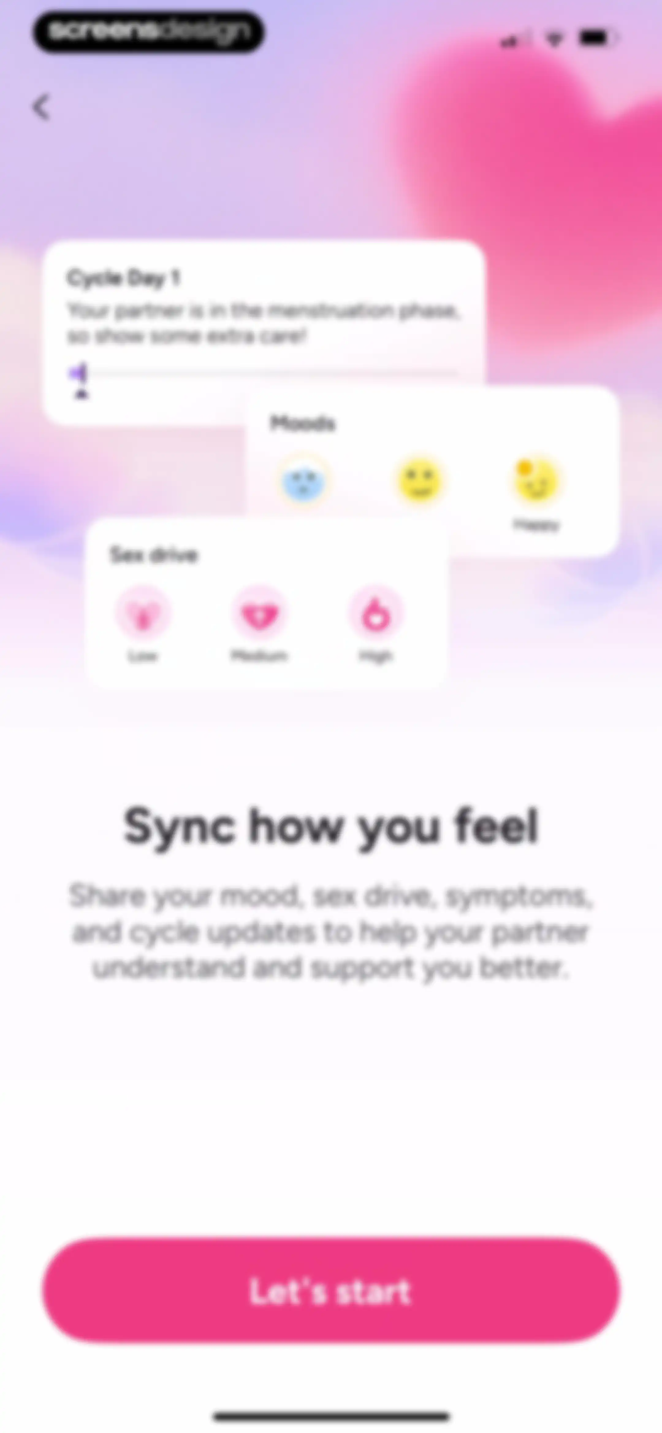 Period Tracker Period Calendar screen 106