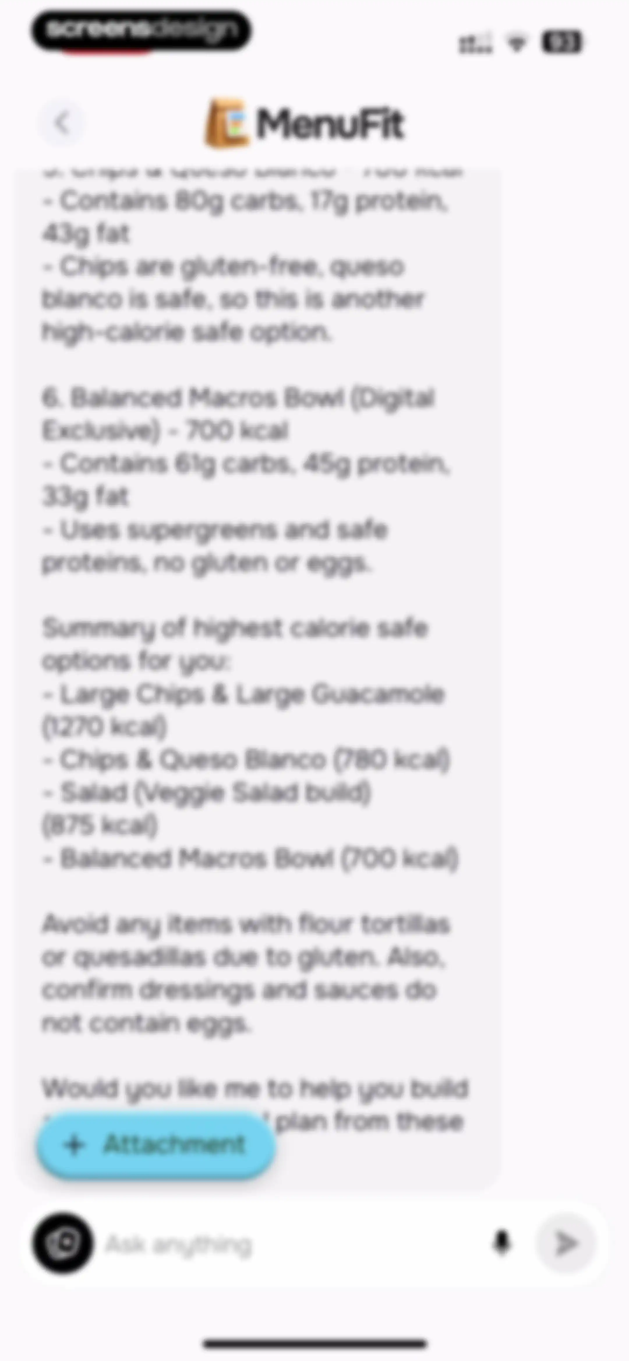 MenuFit - Healthy Eating Out screen 68