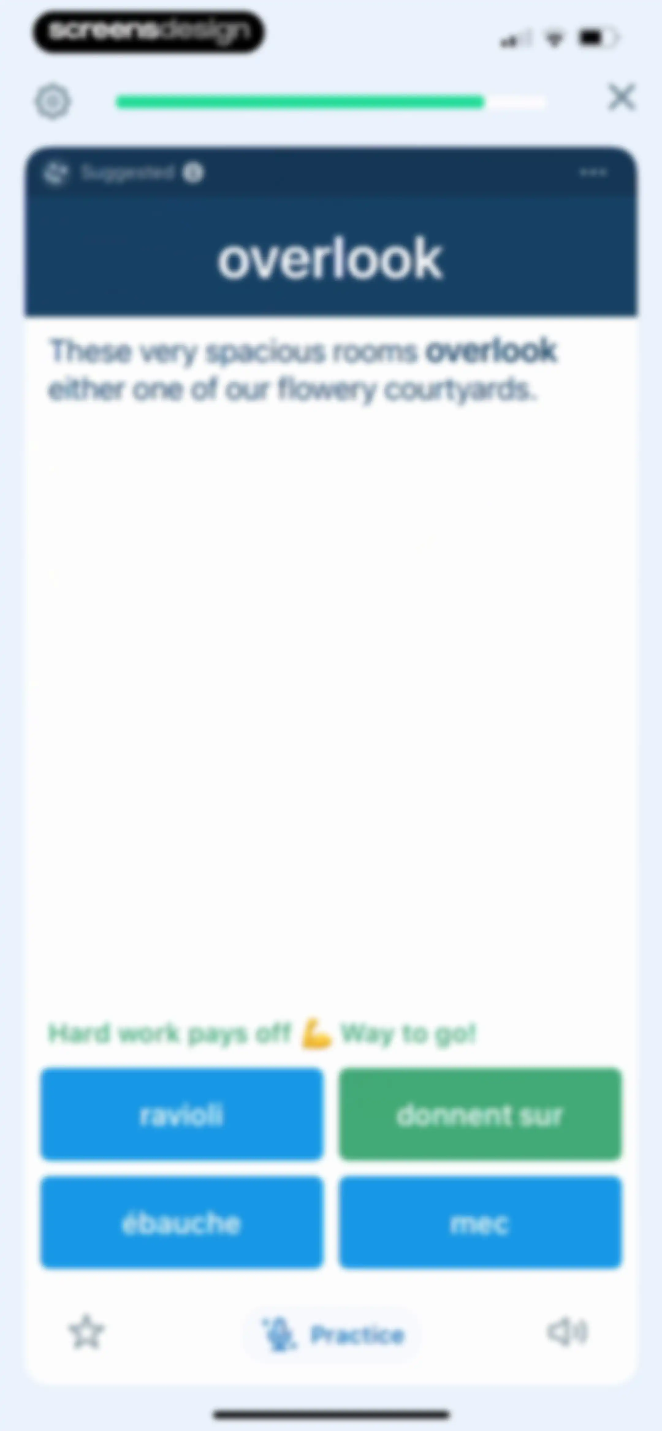 Reverso translate and learn screen 56