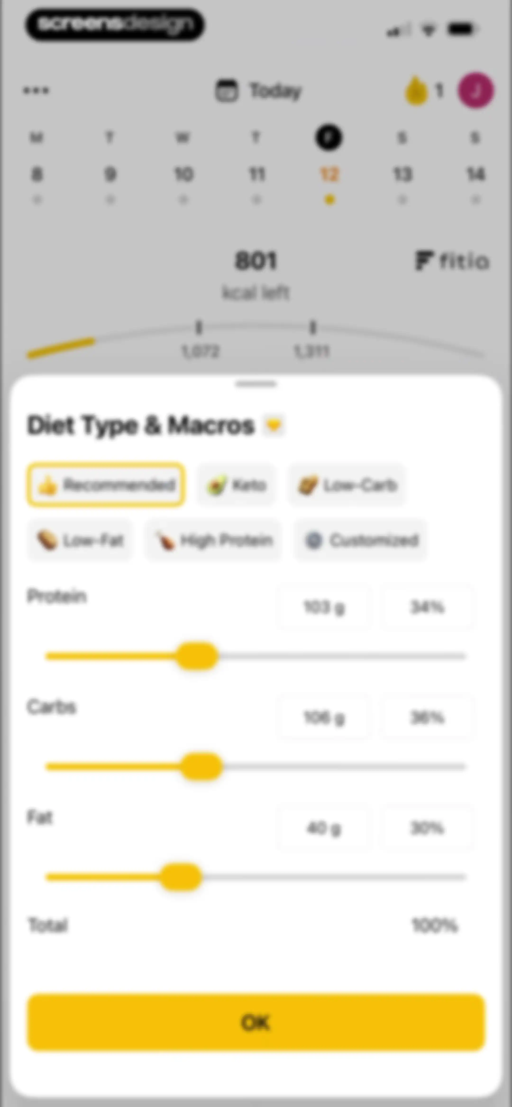 Fitia: Calorie Counter & Diet screen 95