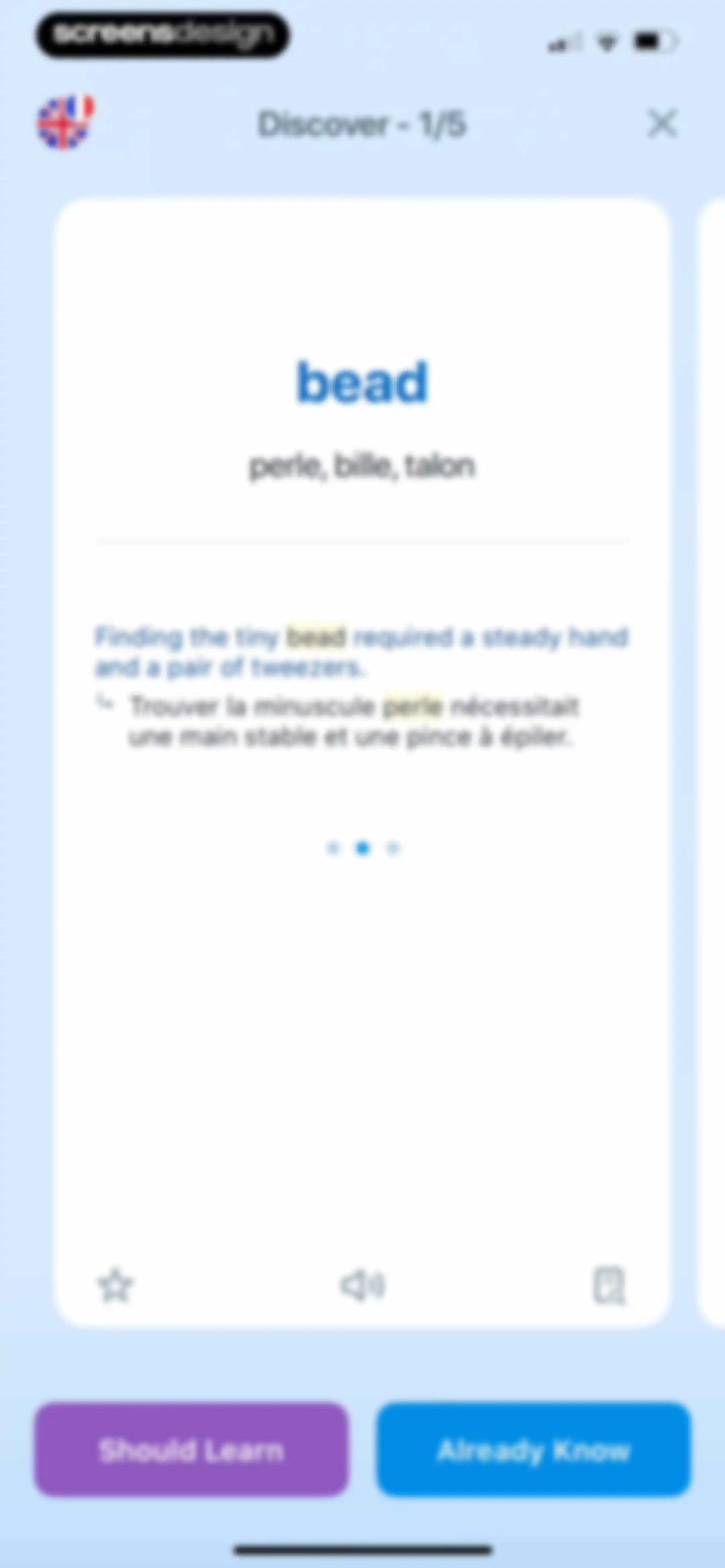 Reverso translate and learn screen 63
