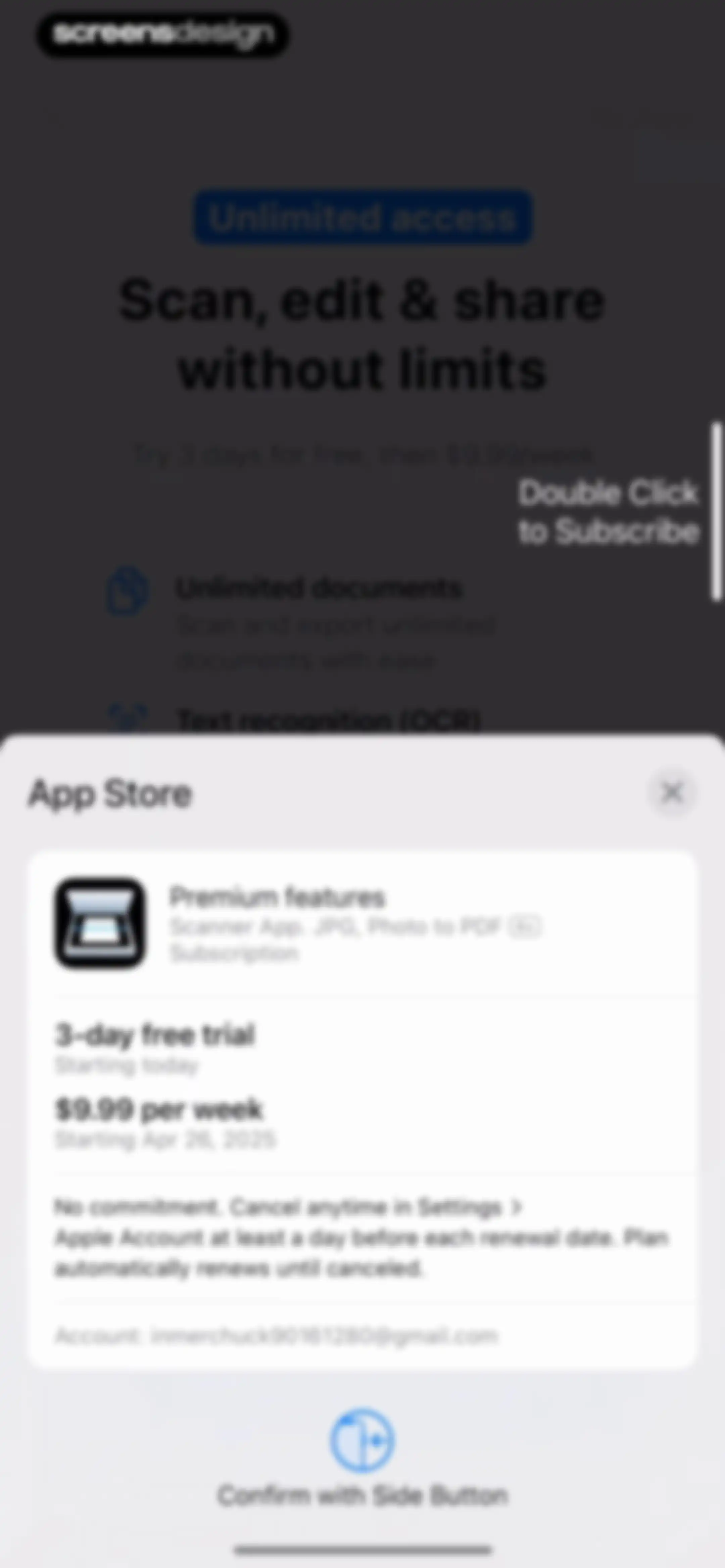 Scanner App. JPG, Photo to PDF screen 8