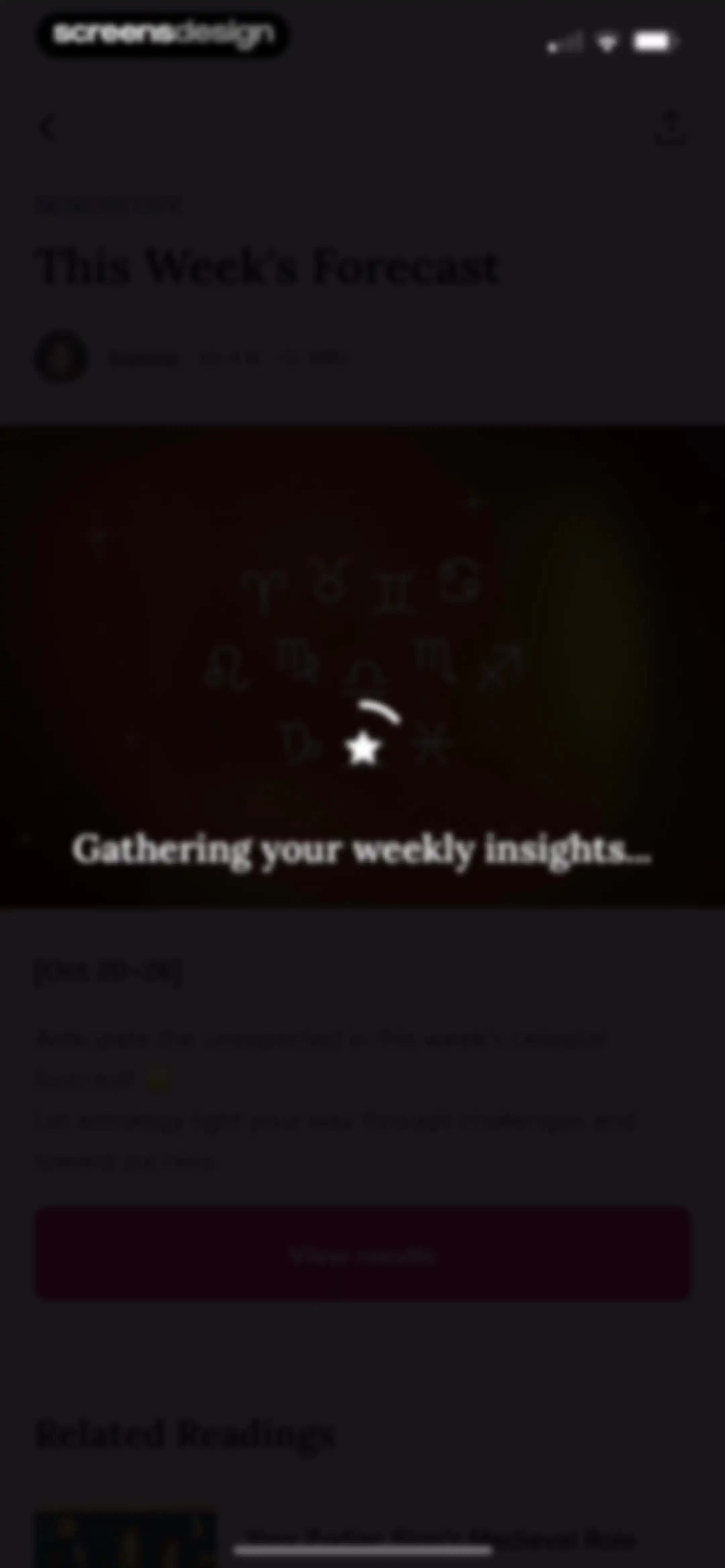 FORCETELLER: Daily Horoscope screen 62