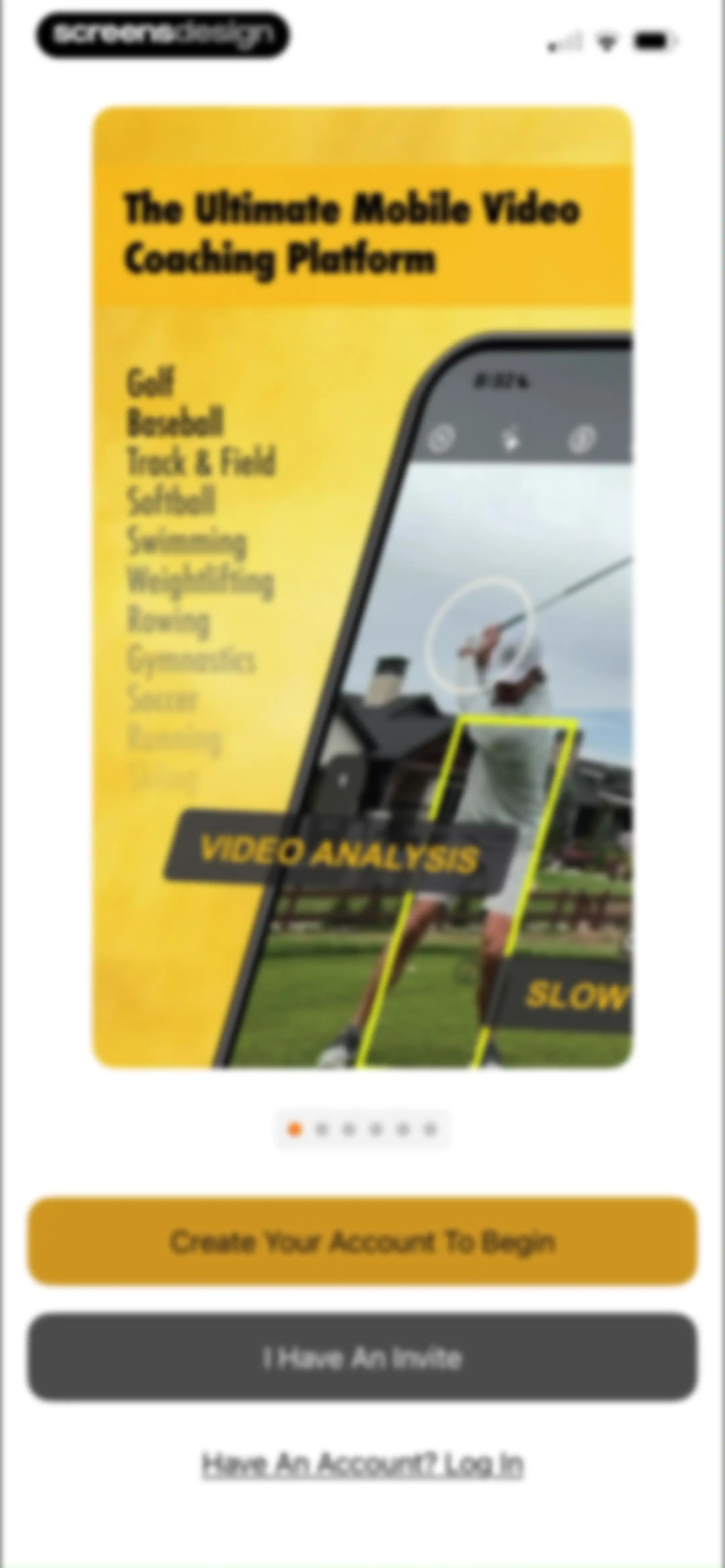 Onform: Video Analysis App screen 2