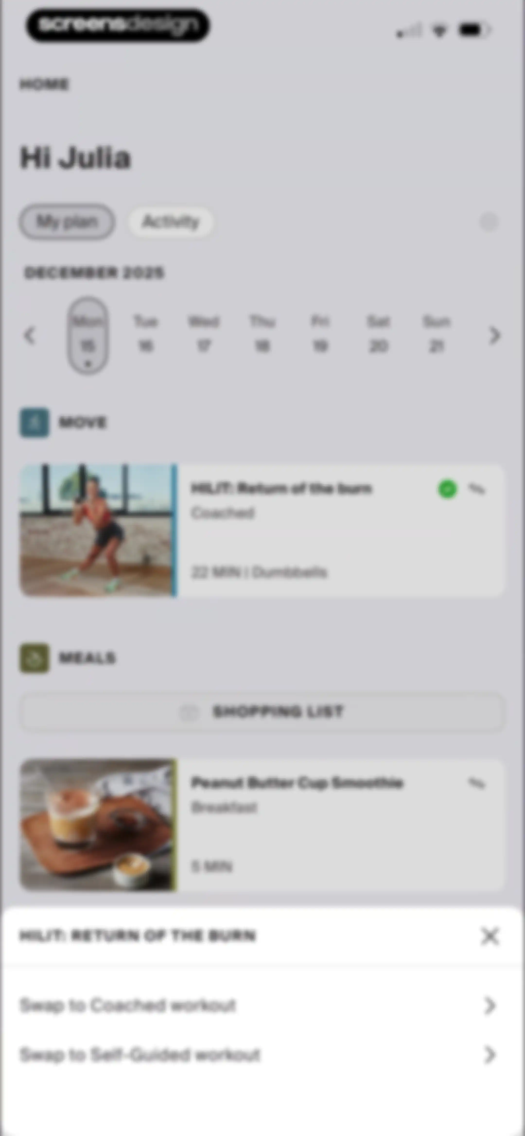 Centr: Strength & Fitness App screen 55