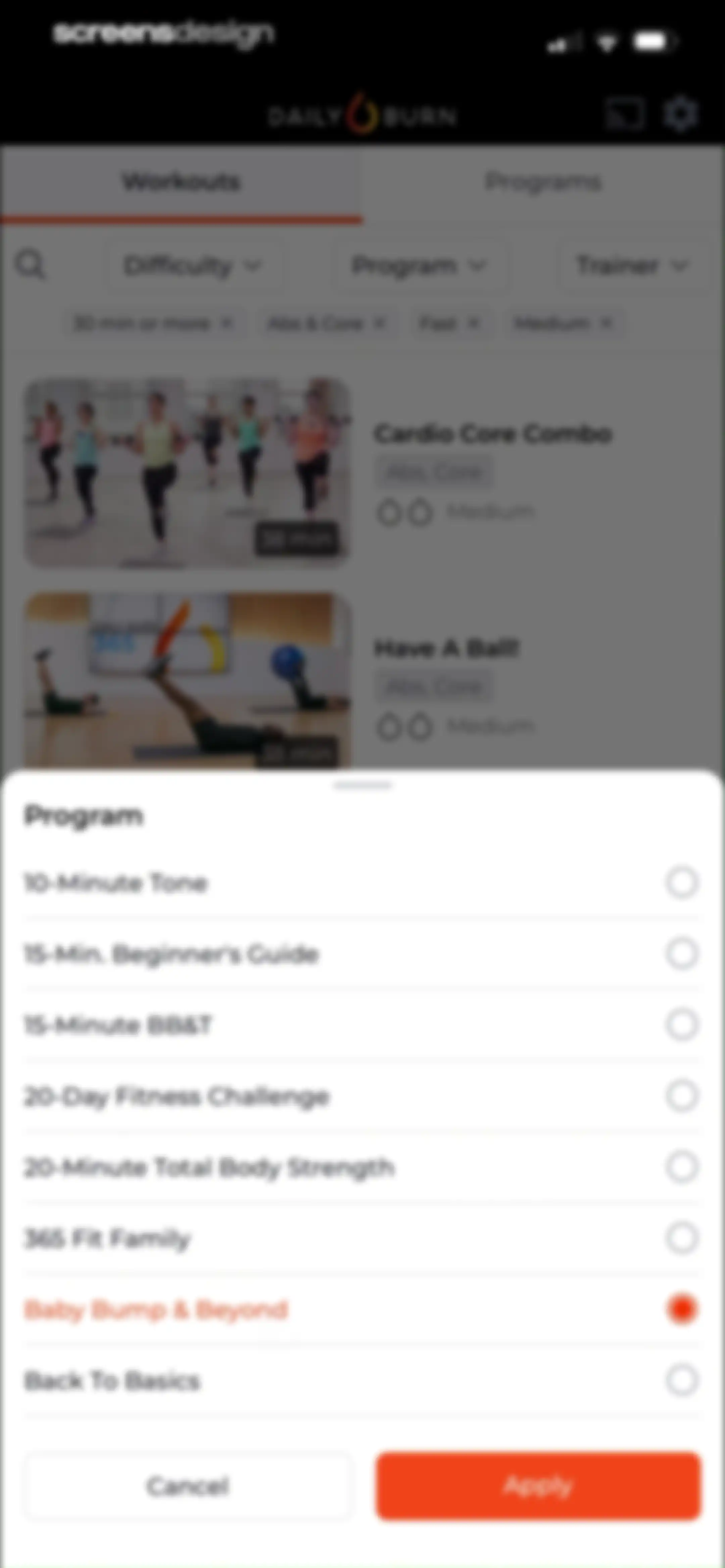 Daily Burn: Home Workouts screen 68