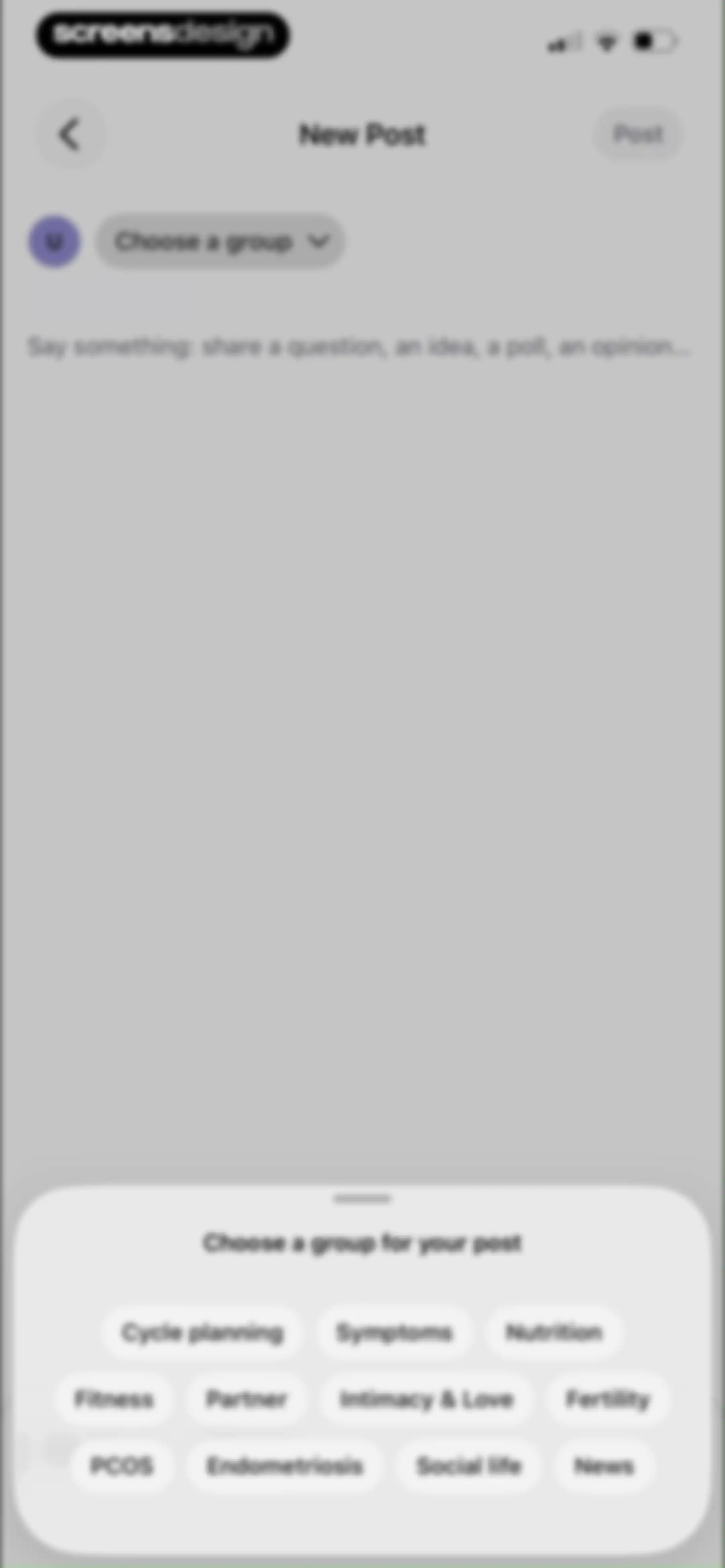 Harmony: Cycle Syncing, Period screen 125